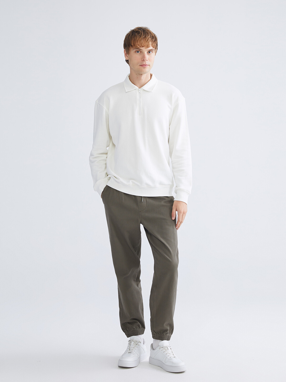 XSIDE Standart Kalıp Gabardin Erkek Jogger Pantolon - W5EV16Z8-V37