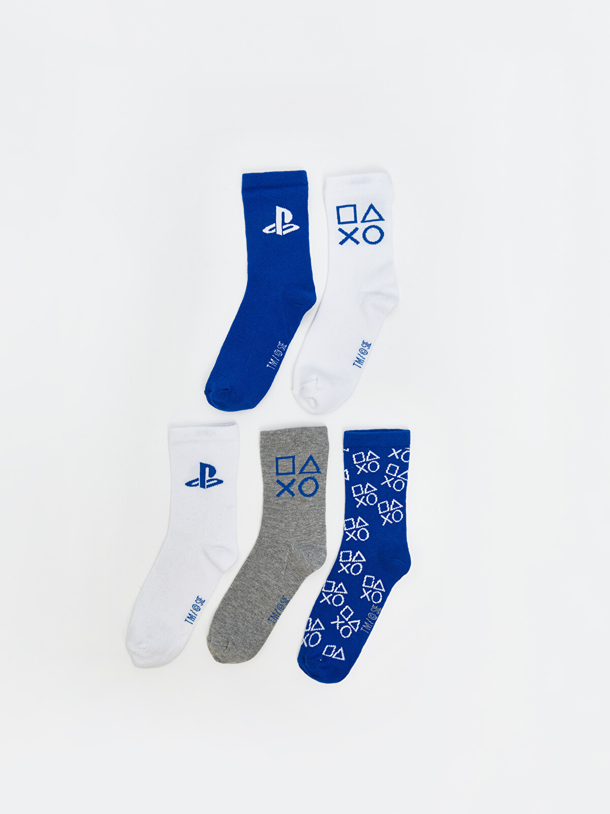 LCW Kids Karışık Playstation Desenli Erkek Çocuk Soket Çorap 5'li