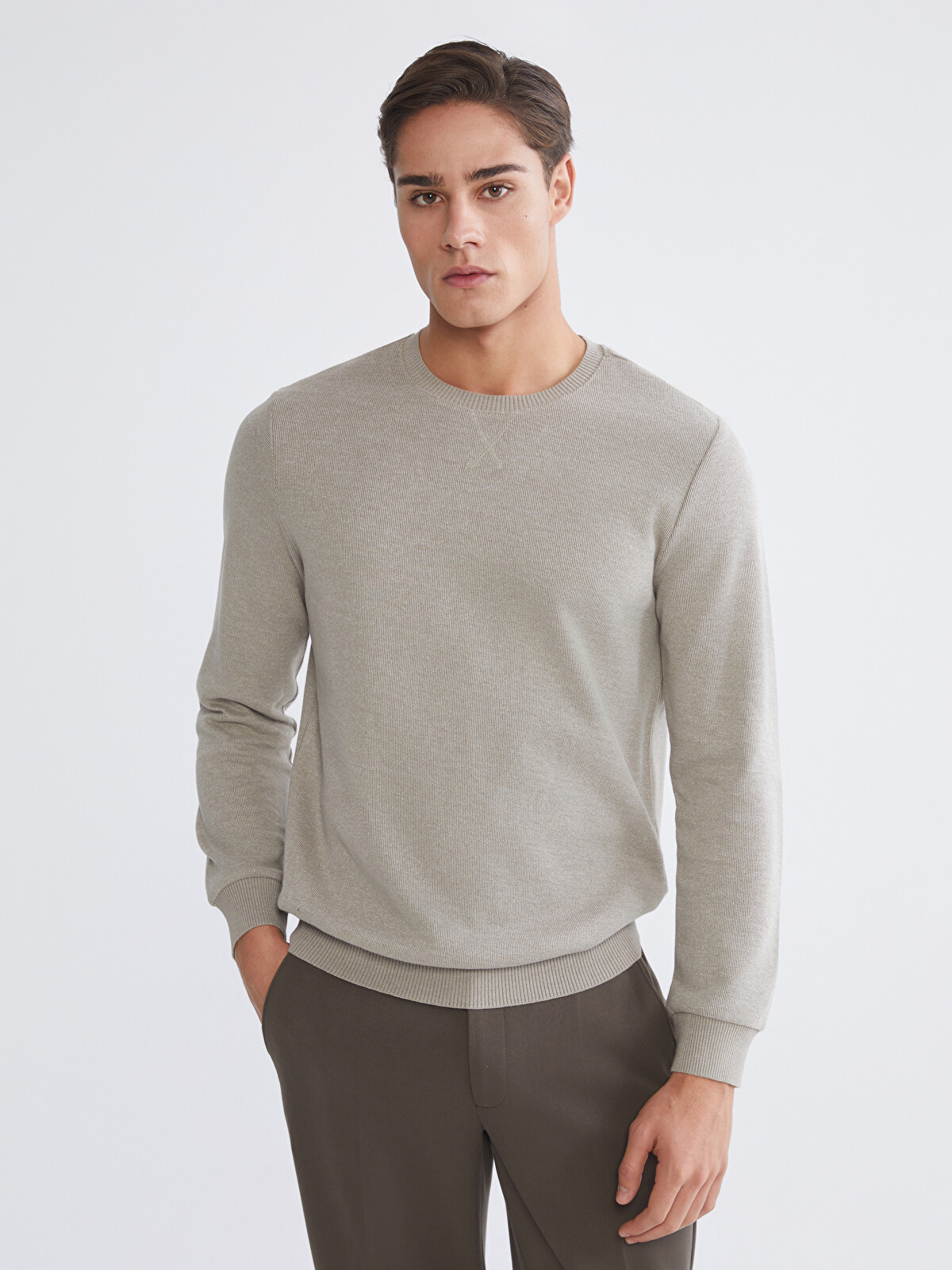 メンズウェア CLUBHAUS Crewneck Light Sweat- Lt.Gray LCWAIKIKI Classic Crew Neck Basic Men's Sweatshirt - W5FE70Z8-CV5
