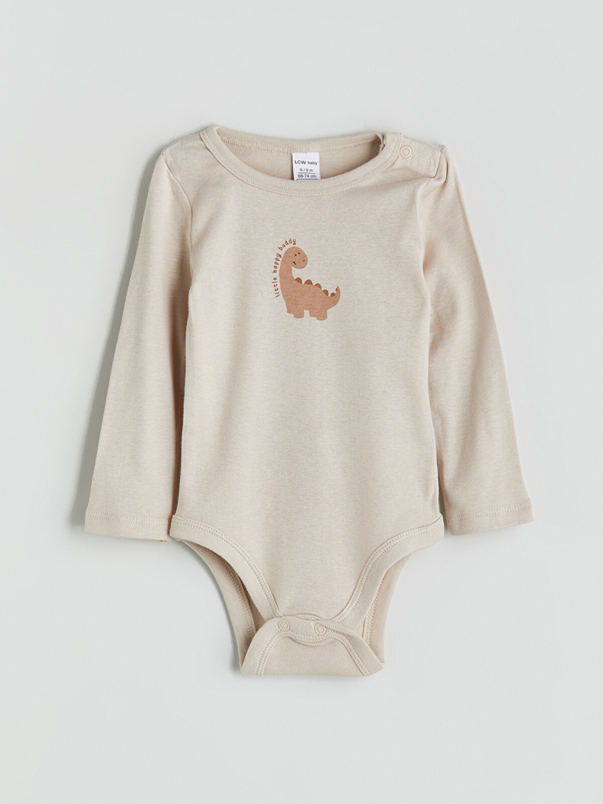 LCW baby Crew Neck Baby Boys' Snap Bodysuit 3-Pack - W5FI03Z1-ZF8