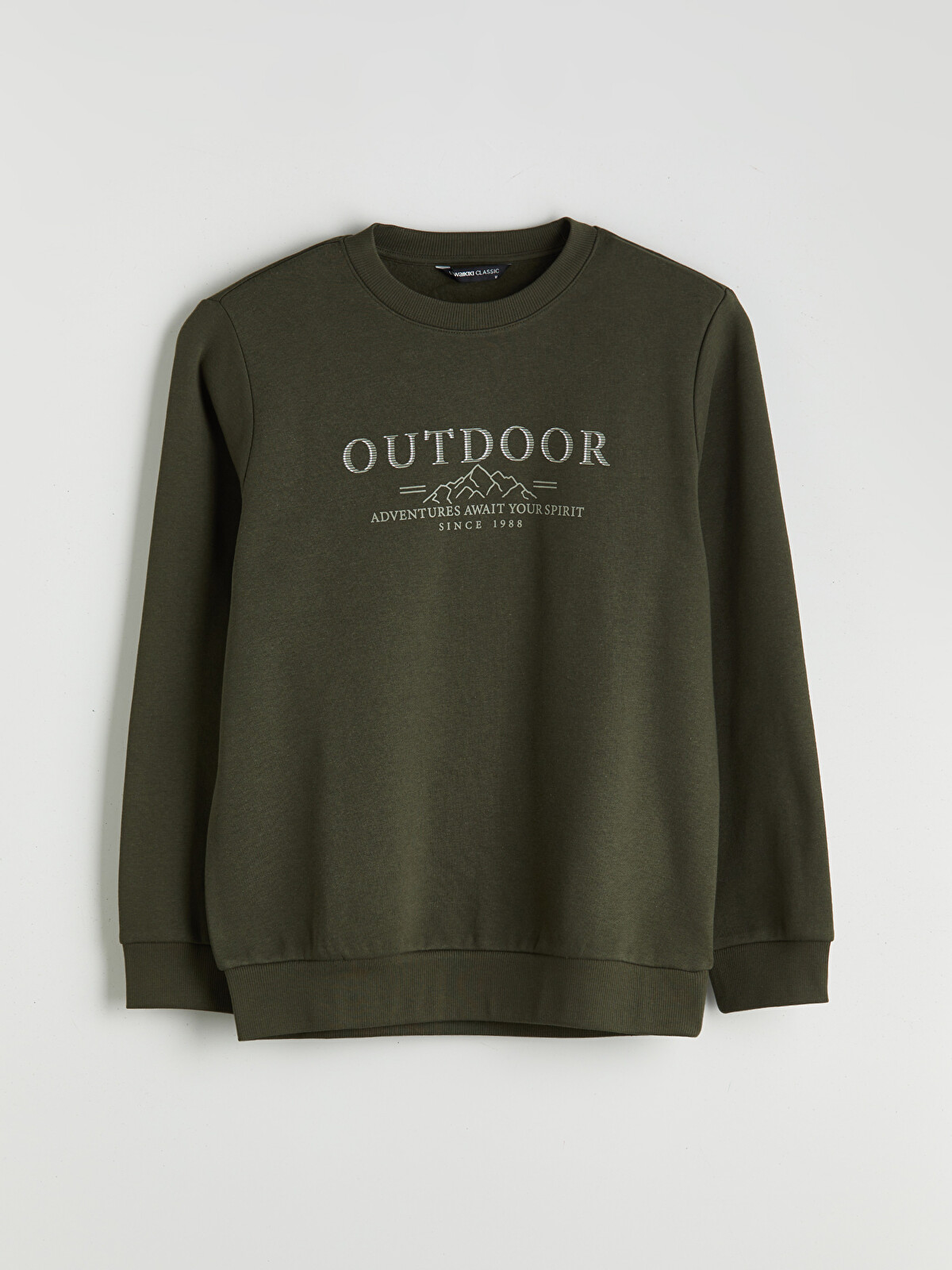 LCWAIKIKI Classic Crew Neck Printed Men's Thick Sweatshirt
