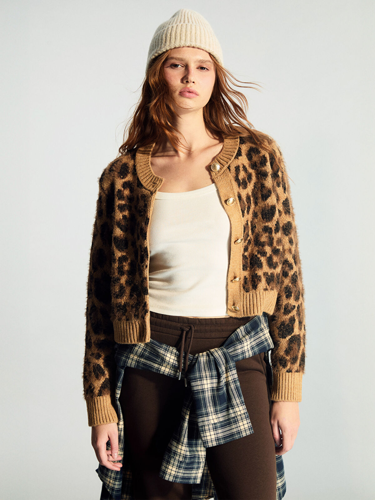 385 XSIDE Cardigan MARO Femeie -W5FT52Z8-ZAQ - LC Waikiki