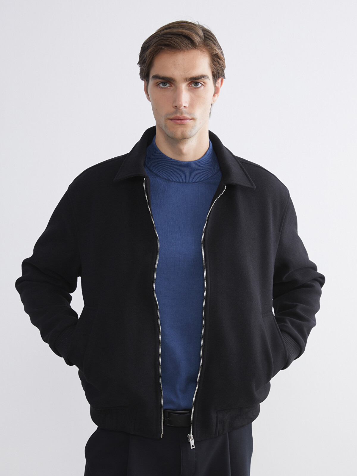 LCW Vision Regular Fit Collared Neck Men's Coat - W5FU56Z8-CVL