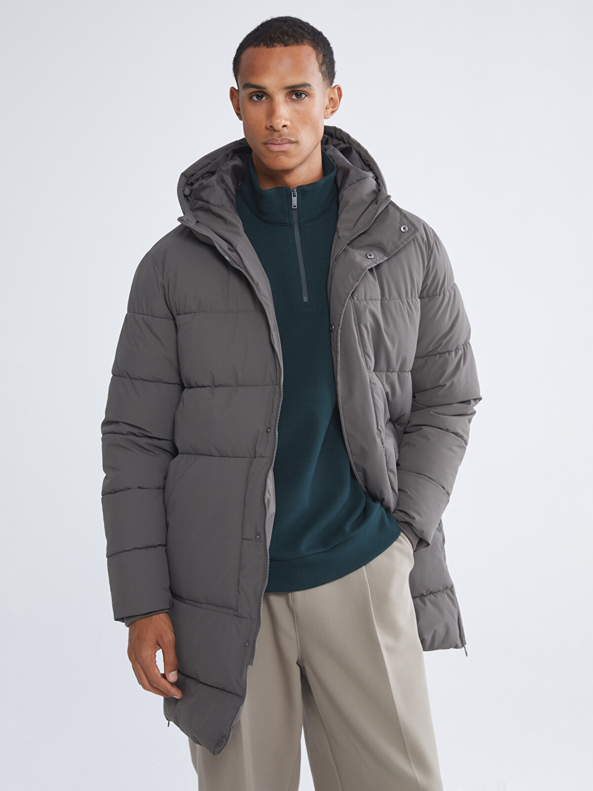 LCW Vision Standard Fit Men's Puffer Coat - W5FV99Z8-J5Z | LC Waikiki