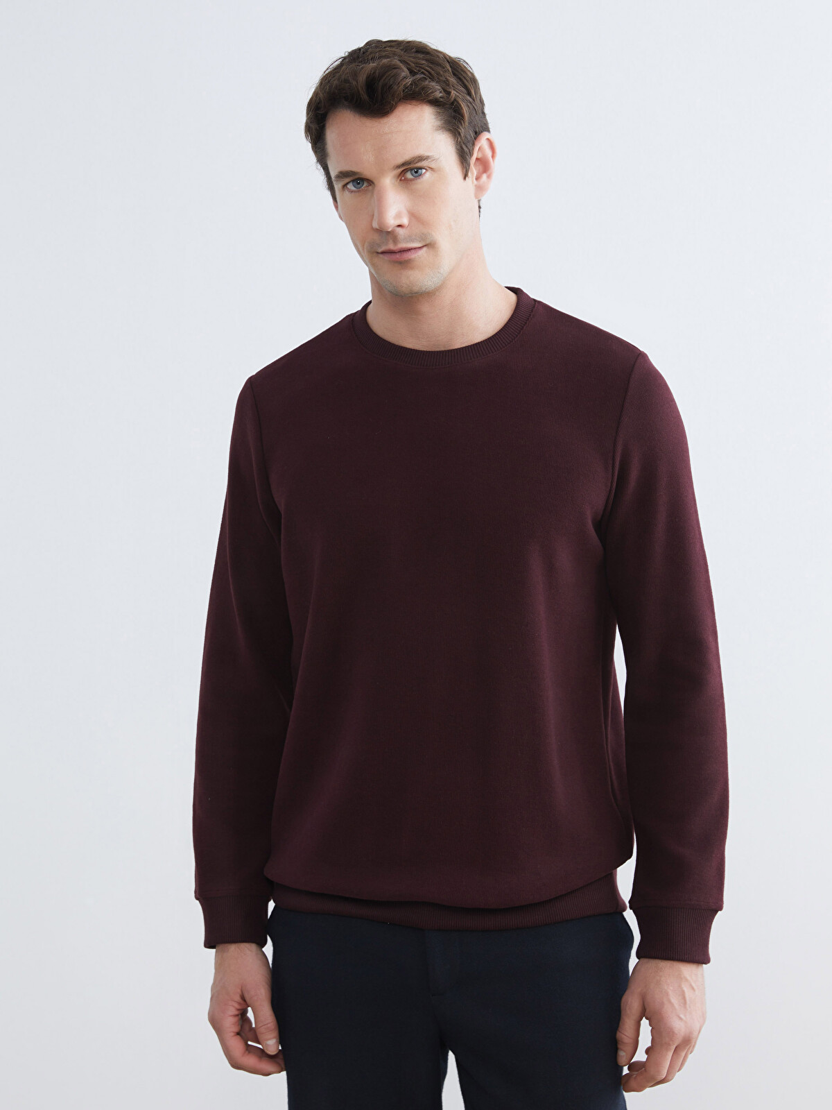 SOUTHBLUE Bordo Bisiklet Yaka Erkek Sweatshirt - W5G043Z8-ZNW | LCW