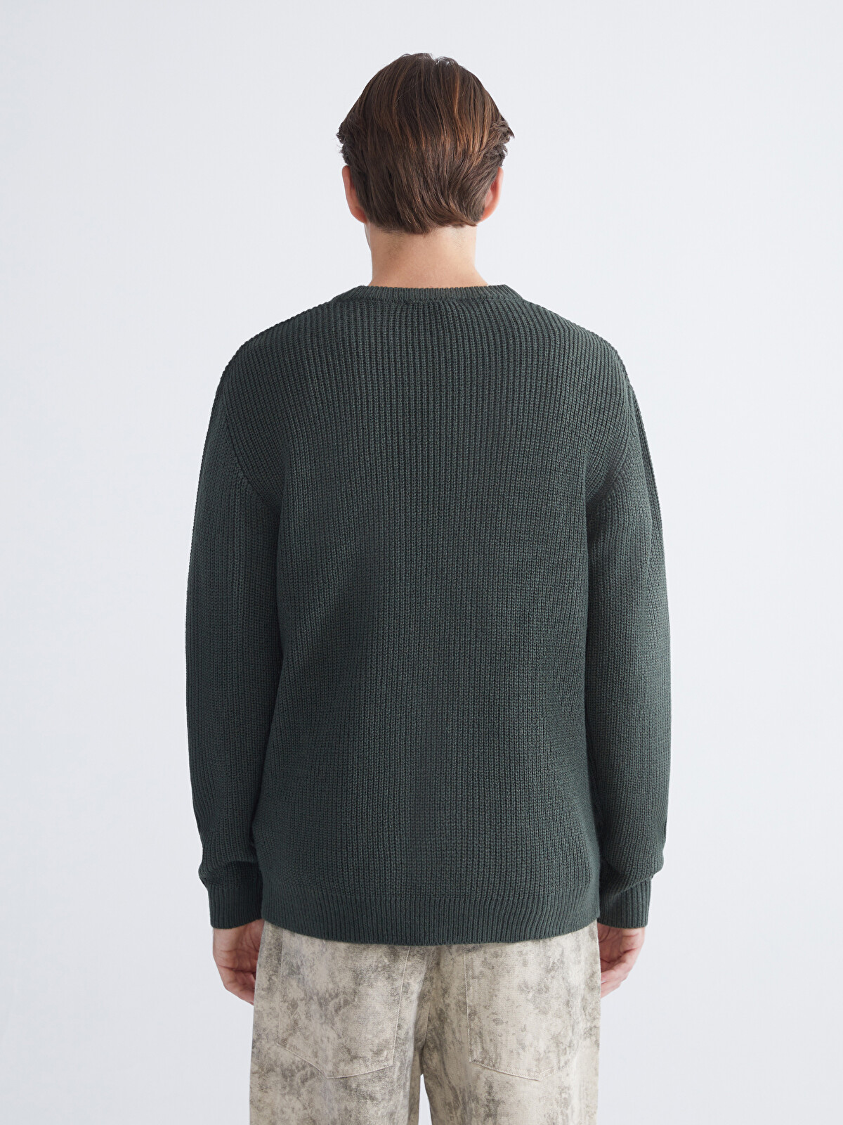 トップス O project / WIDE FIT KNITTED CREW NECK XSIDE Crew Neck Long Sleeve Men's Tricot Sweater - W5G073Z8-J1P