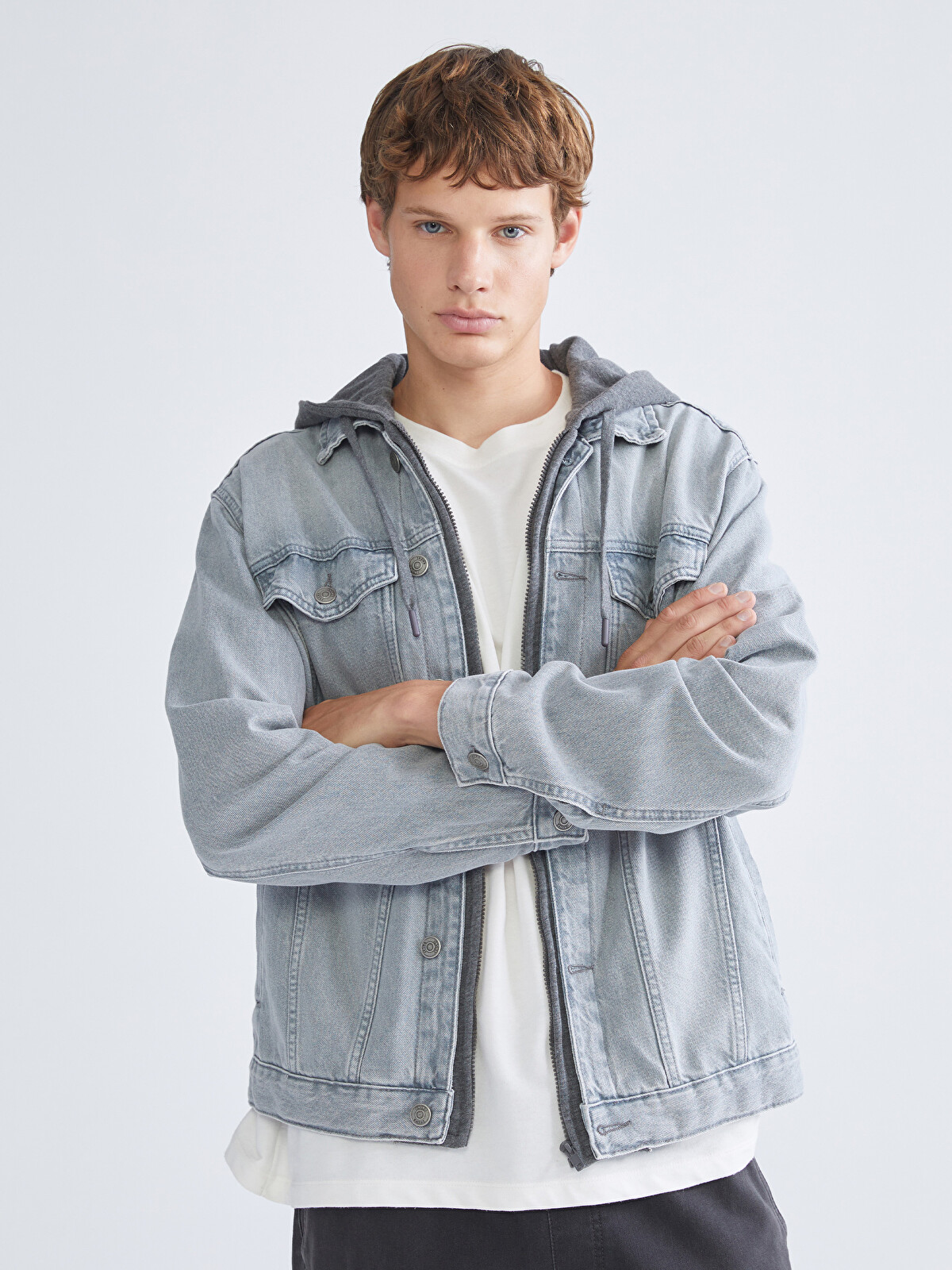 LCW Jeans Standard Fit Men's Denim Jacket - W5G178Z8-GRD | LC Waikiki