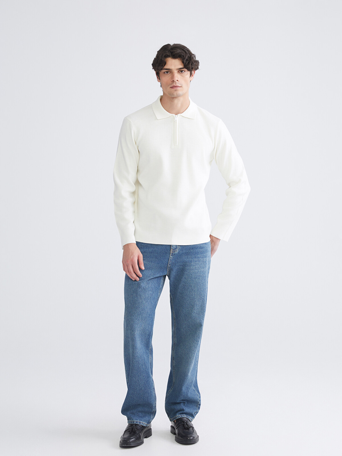 XSIDE Polo Yaka Erkek Triko Kazak - W5G186Z8-EEW | LCW