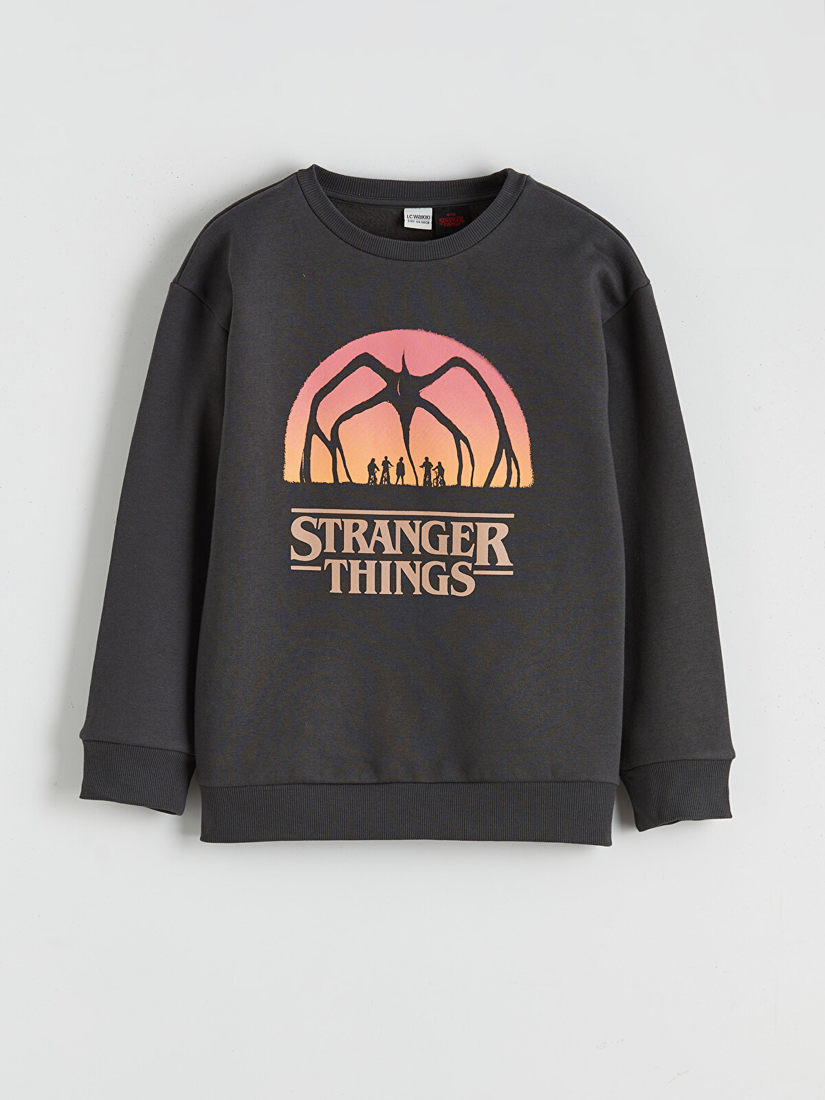 LCW Kids Stranger Things Printed Boys' Thick Sweatshirt - W5G224Z4