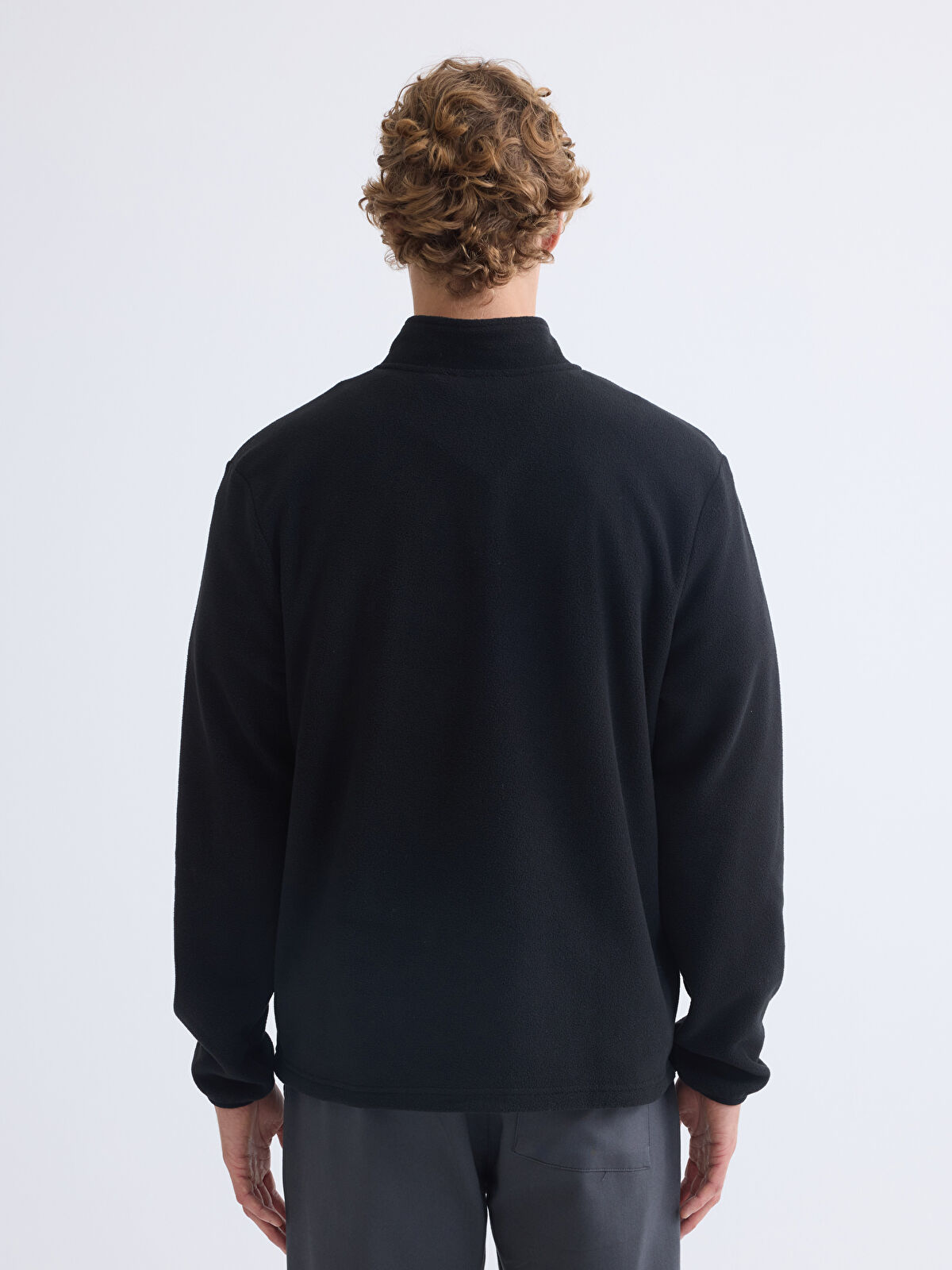 XSIDE ACTIVE Siyah Dik Yaka Polar Erkek Sweatshirt - W5G311Z8-CVL