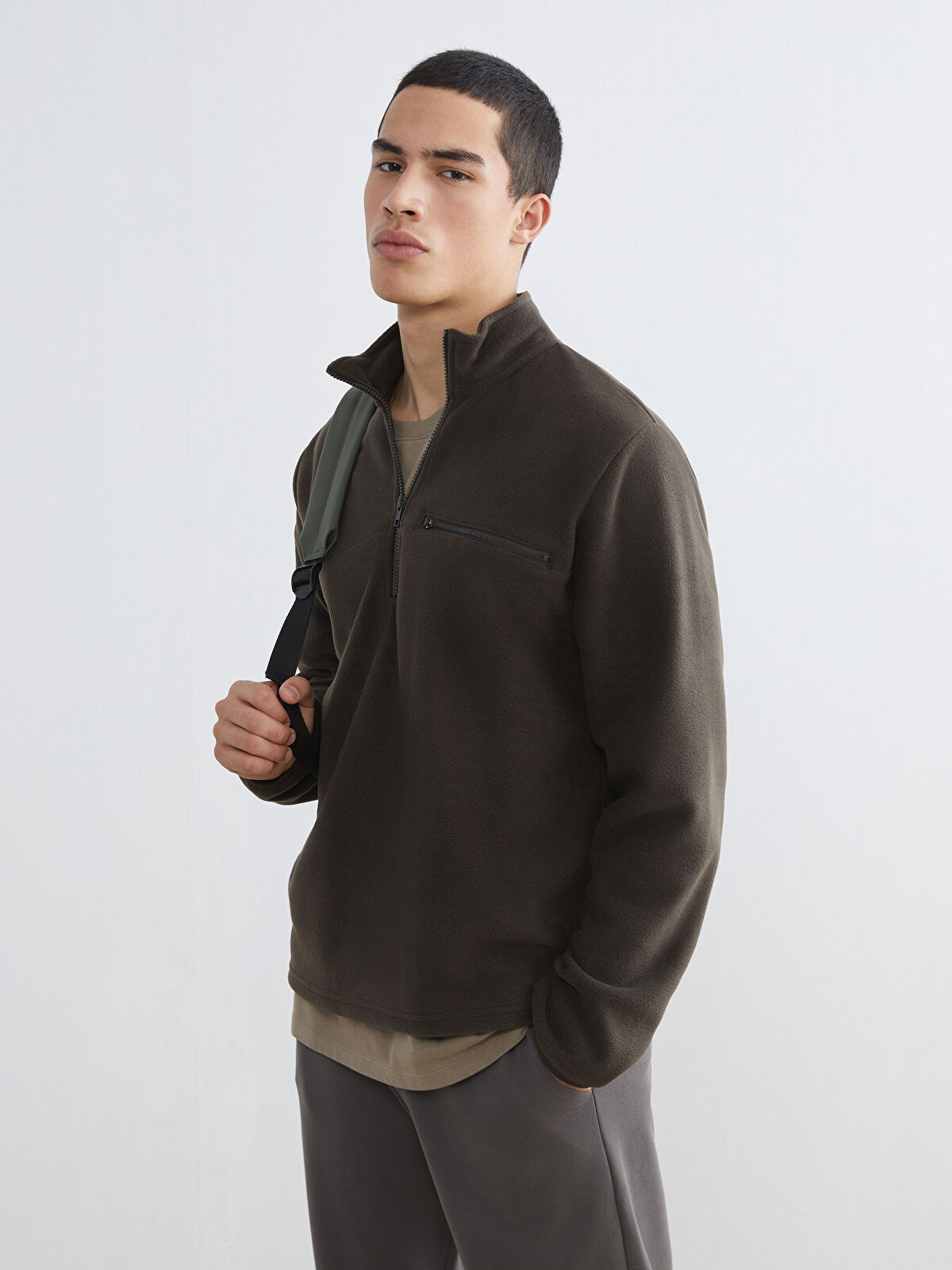 XSIDE ACTIVE Funnel Neck Polar Men's Sweatshirt - W5G311Z8-HDZ