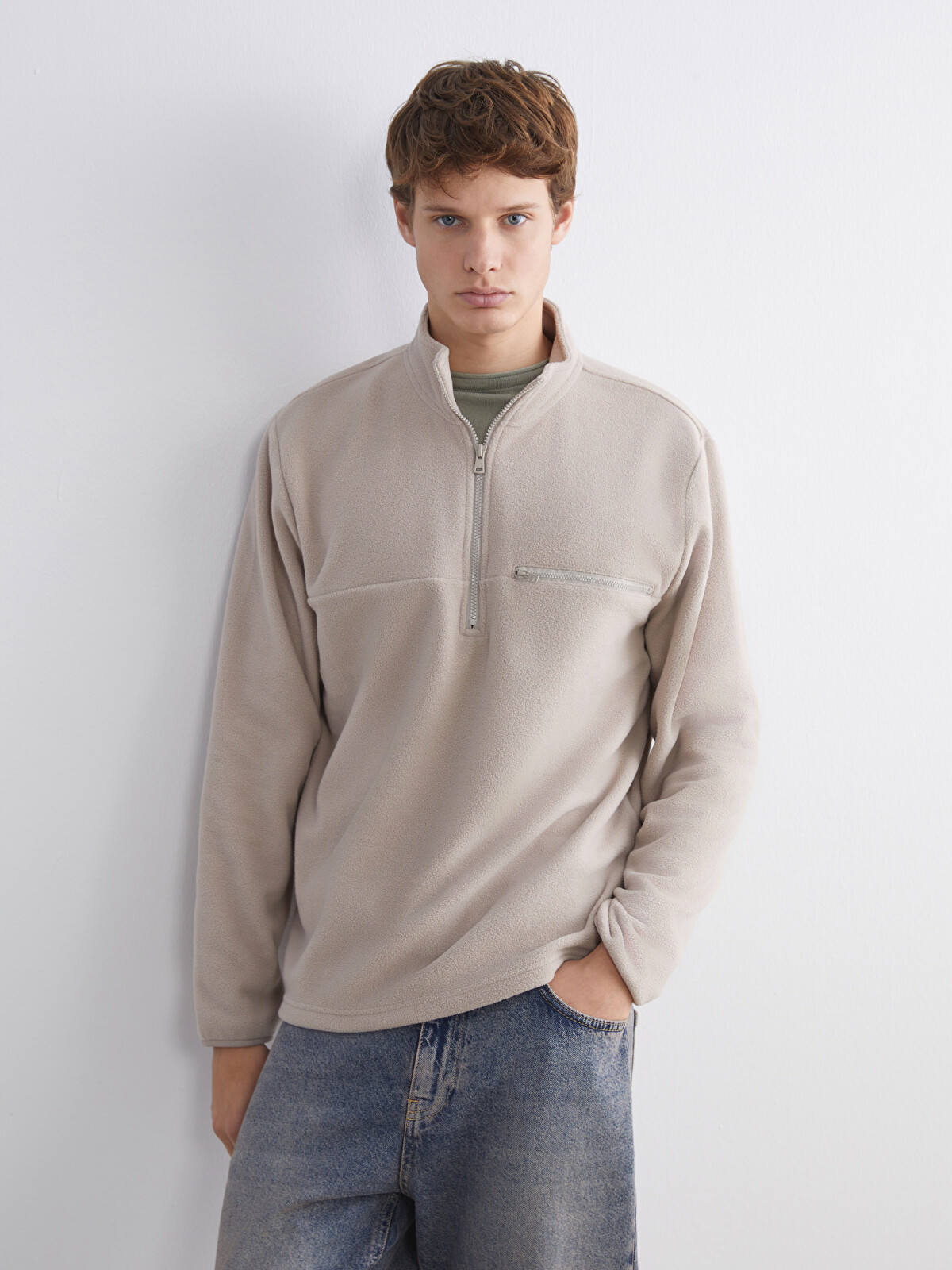 XSIDE ACTIVE Funnel Neck Polar Men's Sweatshirt - W5G311Z8-R5M