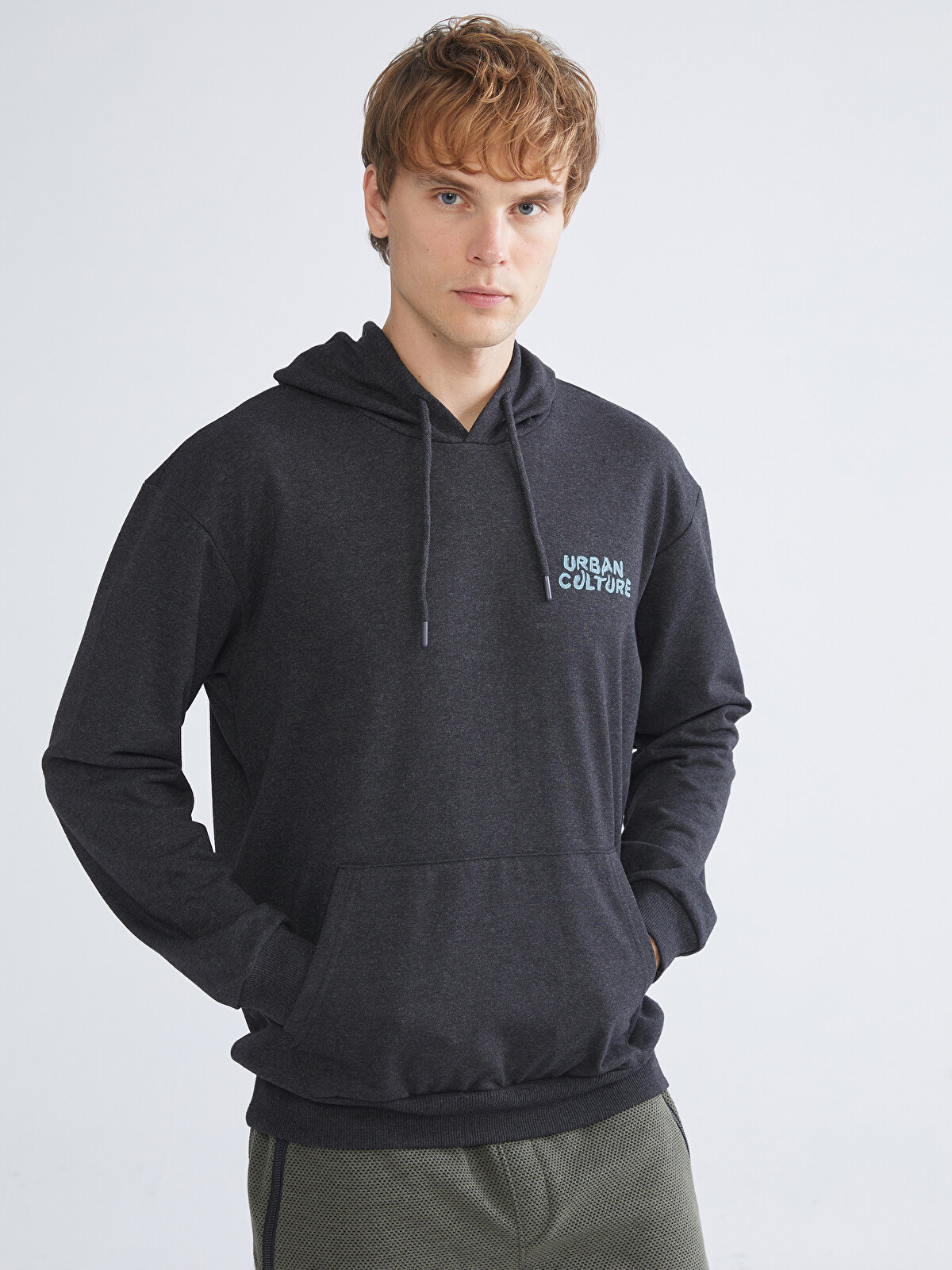 LCW ECO Long Sleeve Printed Men's Hoodie - W5G568Z8-CTH - LC Waikiki