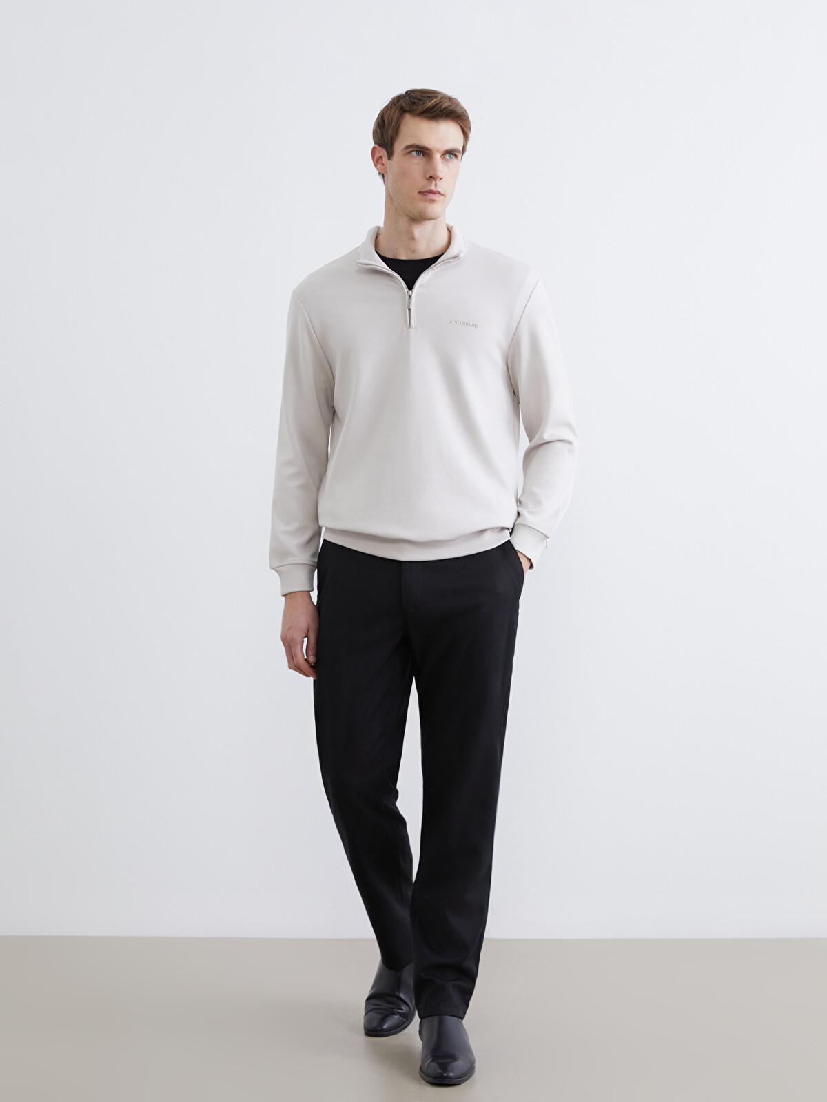 SOUTHBLUE Fermuarlı Dik Yaka Erkek Sweatshirt - W5GC87Z8-ZLC | LC