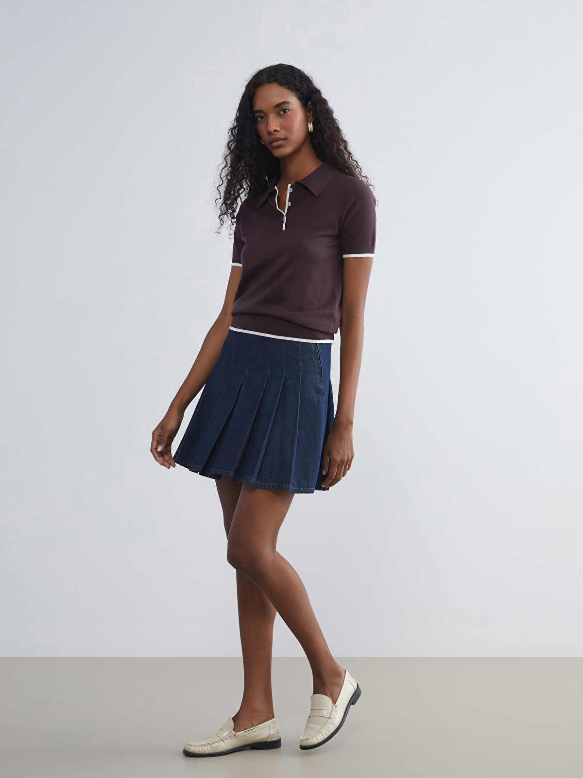 LCW Vision Regular Fit Women's Denim Skirt - W5H239Z8-309 | LC Waikiki