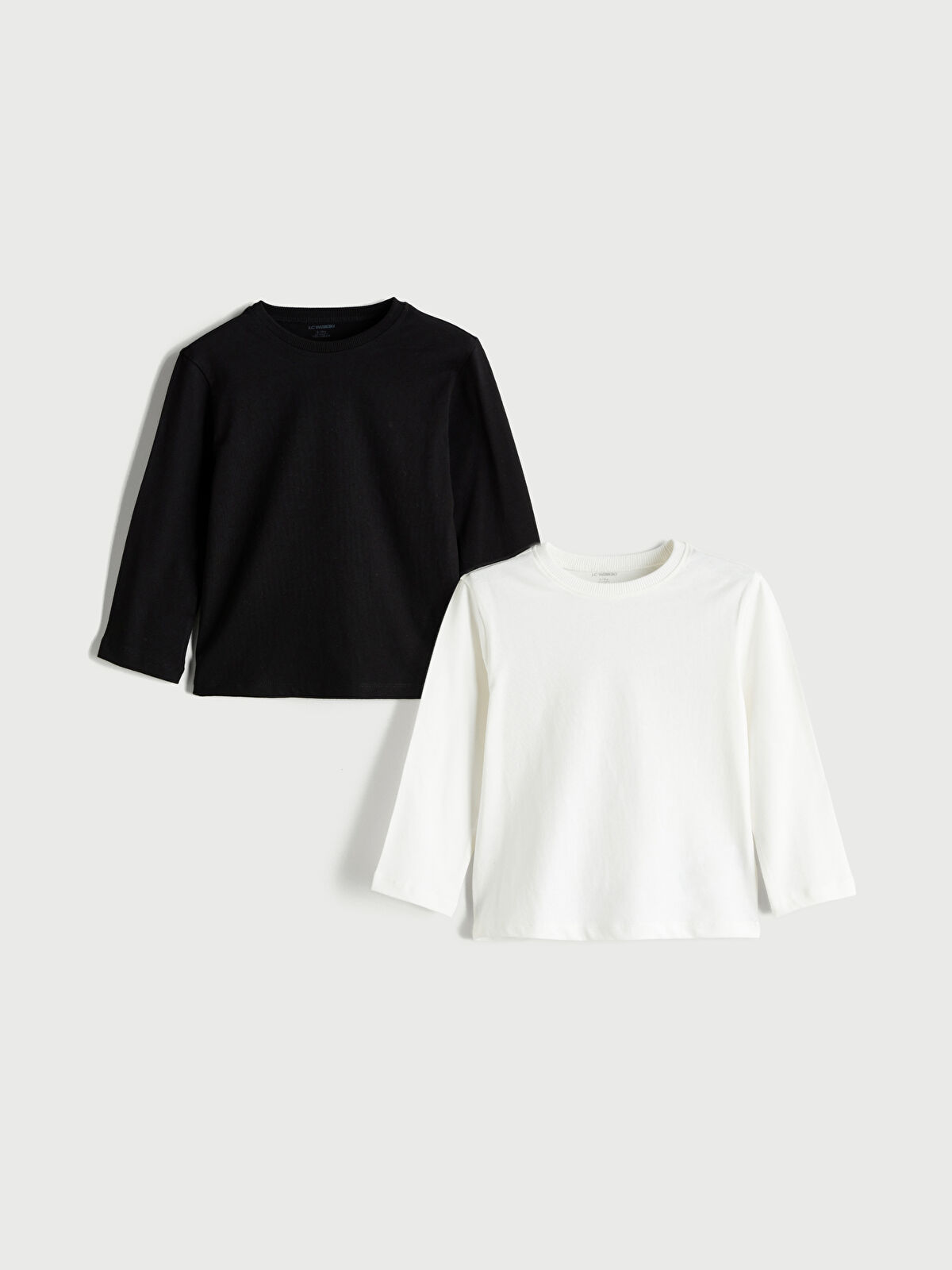 LCW Kids Ekru Bisiklet Yaka Erkek Çocuk Tişört 2'li - W5H357Z1-R9J