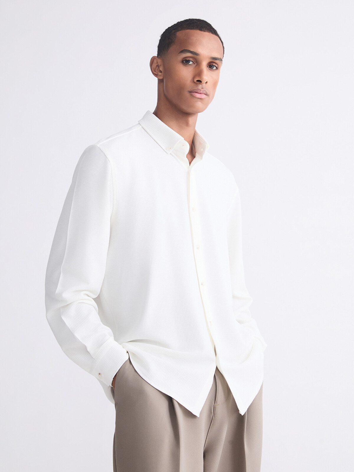 LCW Vision Regular Fit Long Sleeve Men's Shirt - W5HO91Z8-R9J | LC