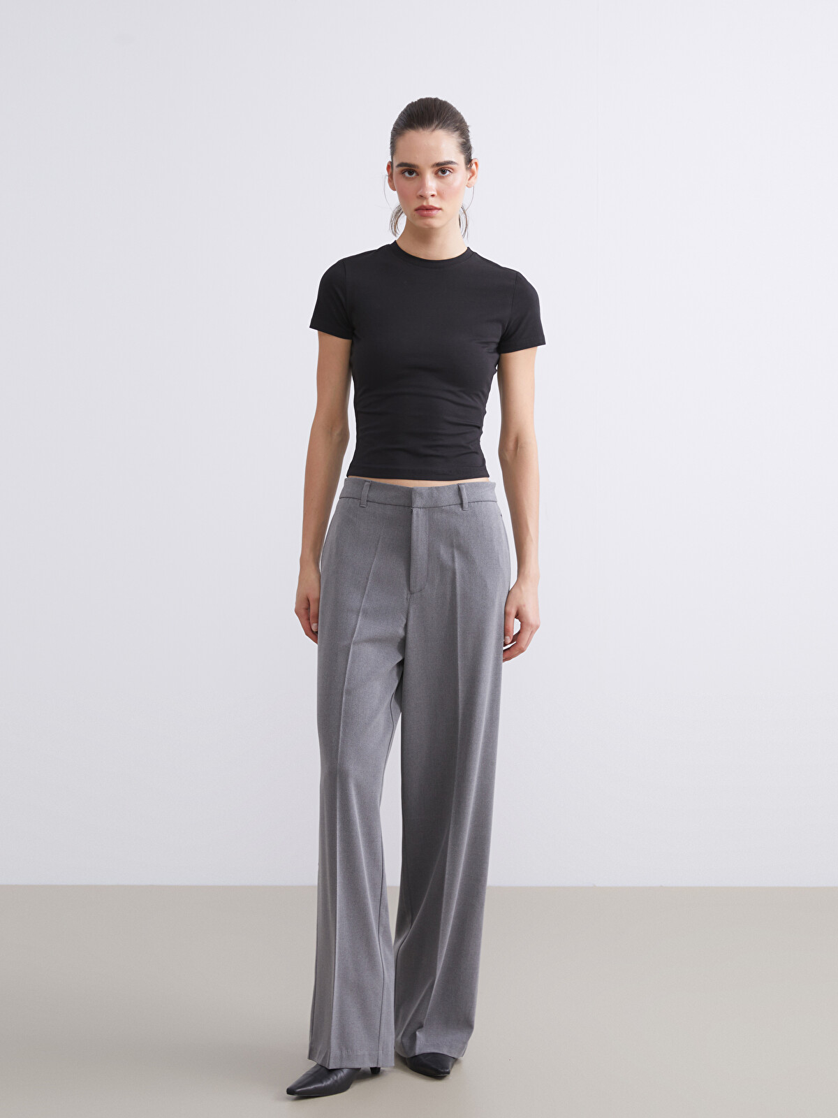 LCW Vision Regular Fit Wide Leg Women's Trousers - W5HU82Z8-LAL