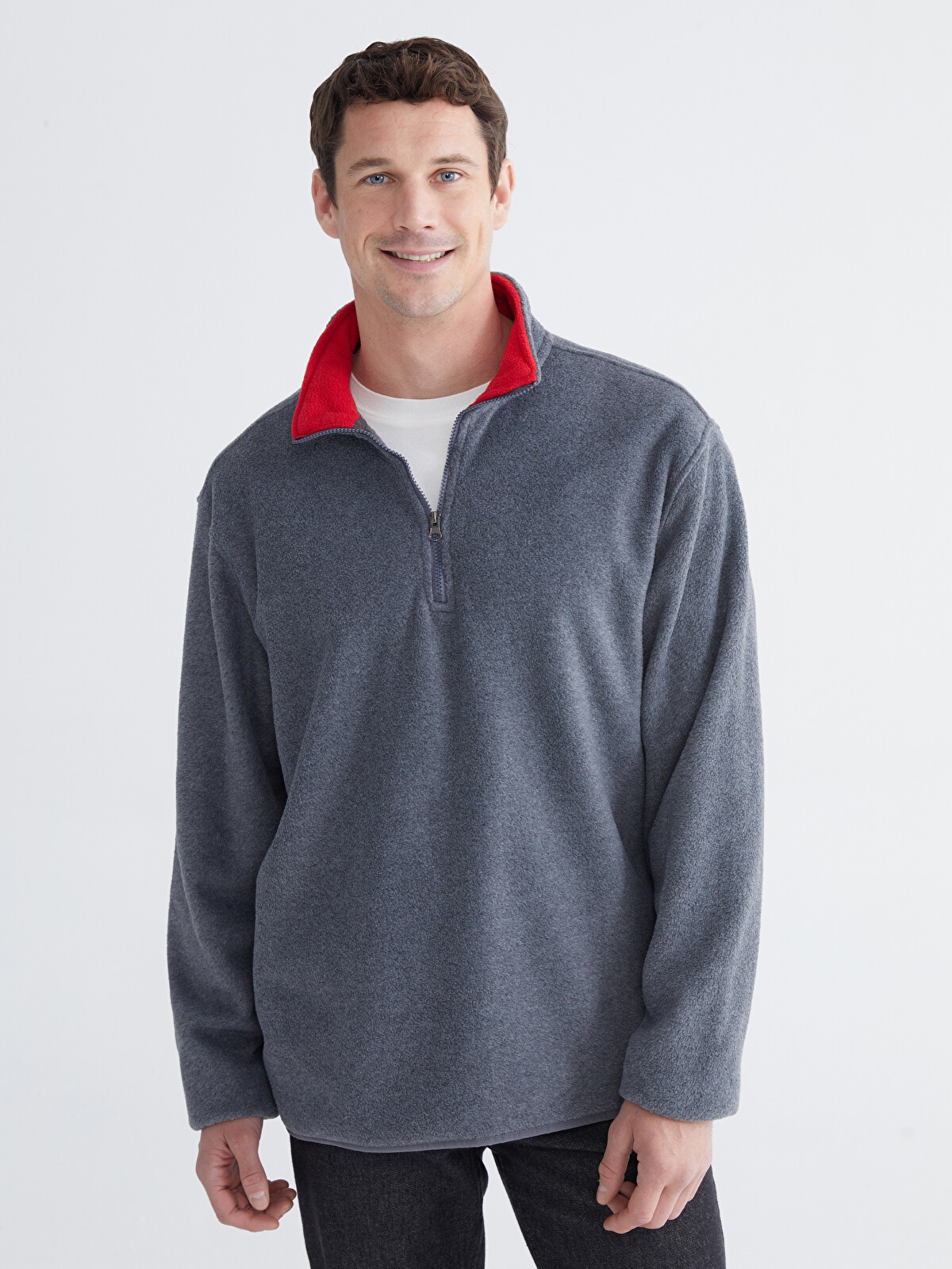 wiyukiharuページ LC WAIKIKI Men's Half-Zip Fleece Sweatshirt - W5HY92Z8-JRW - LC