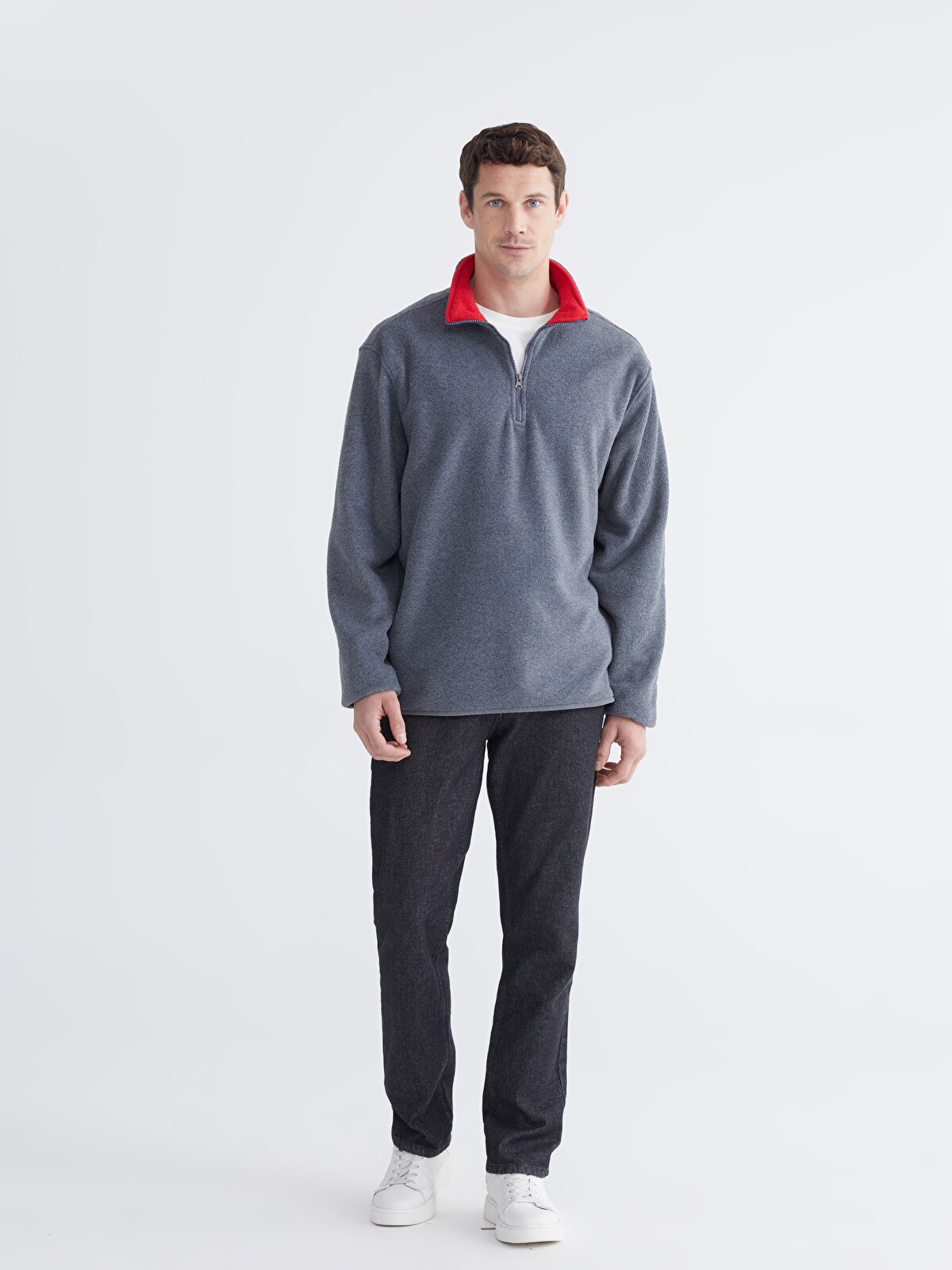 LC WAIKIKI Men's Half-zip Fleece Sweatshirt - W5HY92Z8-JRW | LC