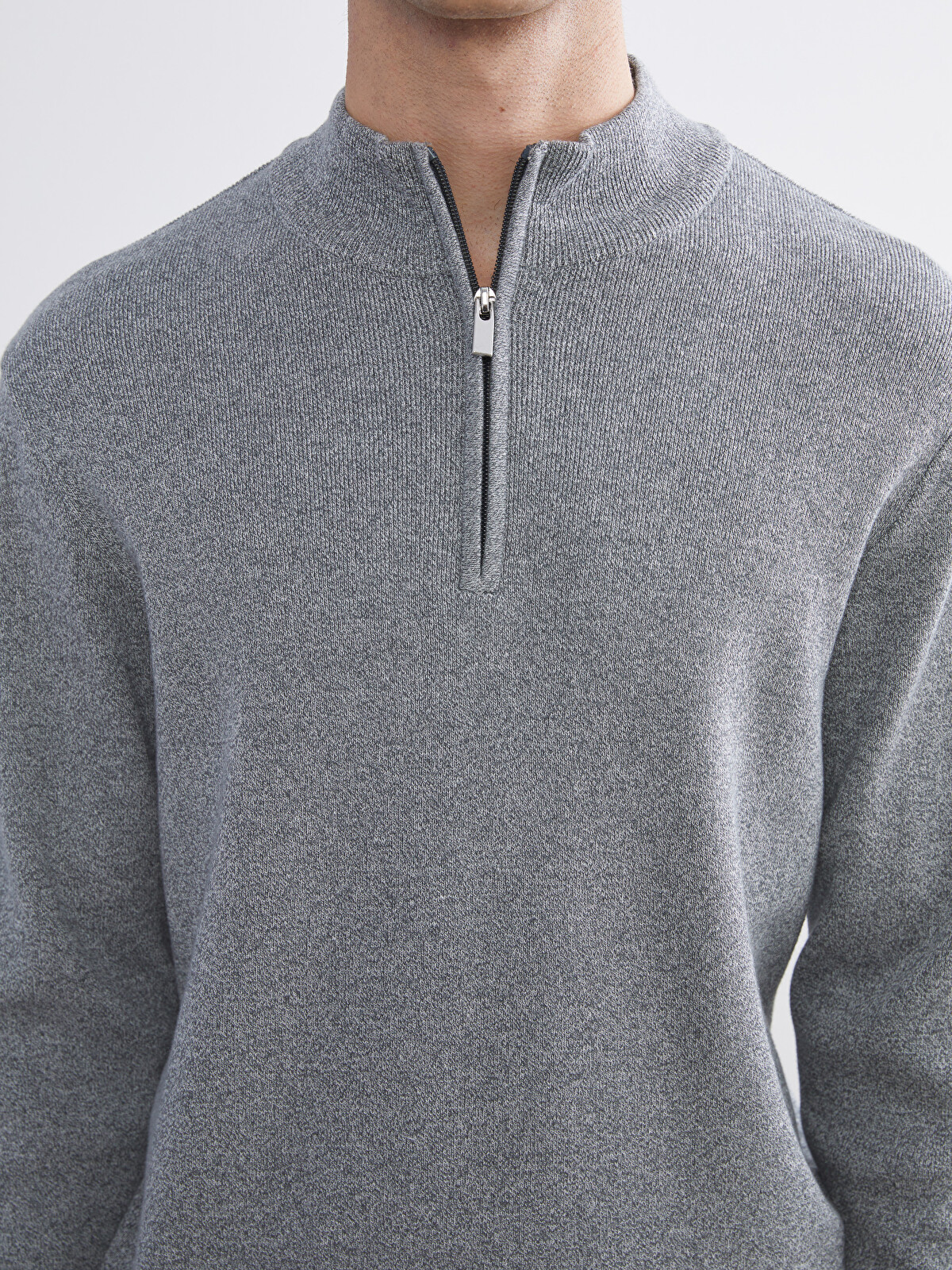 SOUTHBLUE Men's Stand-collar Knit Sweater - W5I397Z8-Z7A | LC Waikiki