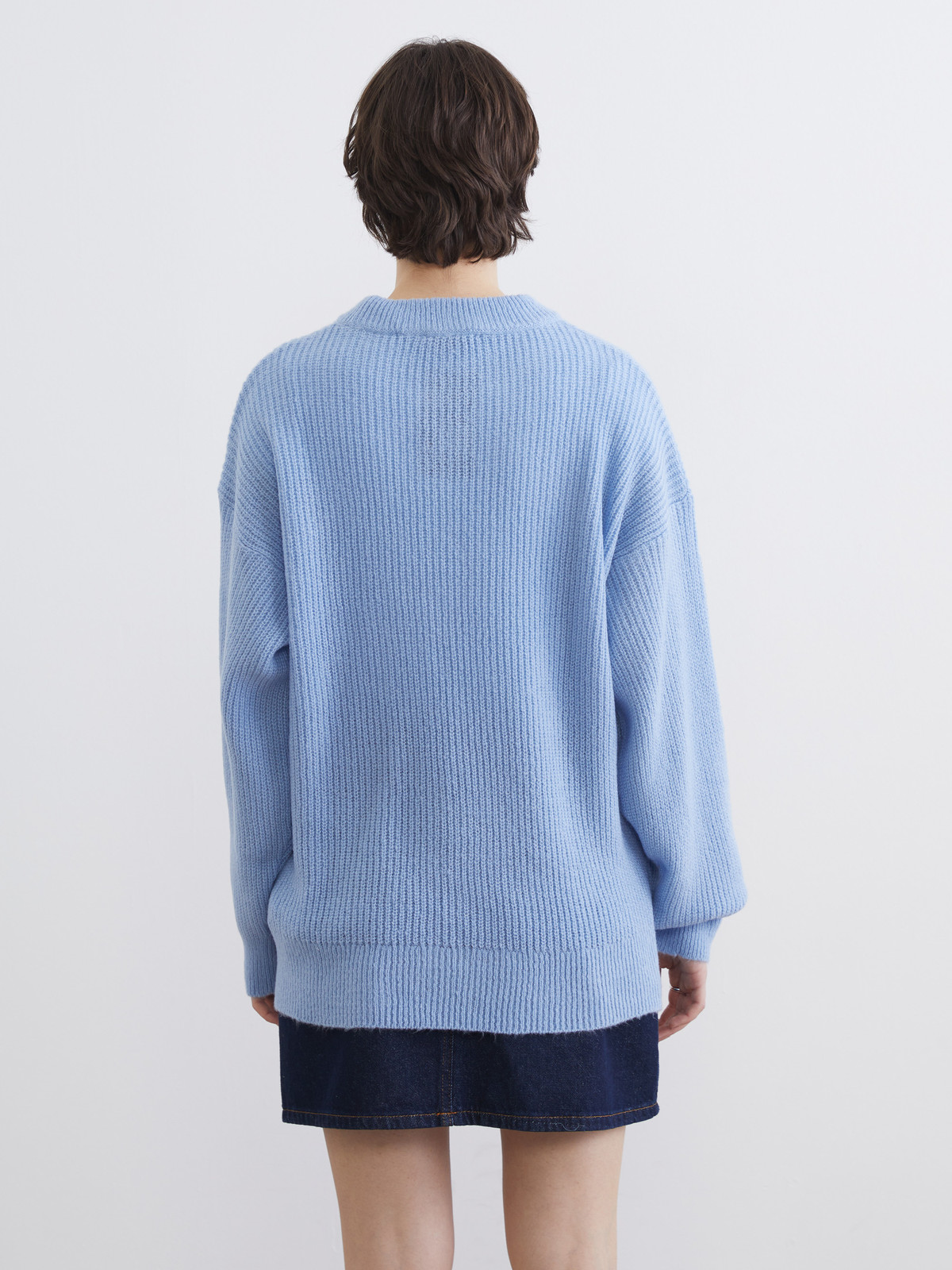 XSIDE Crew Neck Oversize Women's Knitwear Sweater - W5I456Z8-YTY