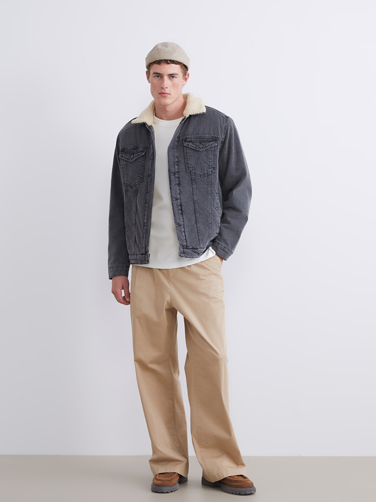 XSIDE Regular Fit Collared Neck Men's Denim Coat - W5I698Z8-M0U