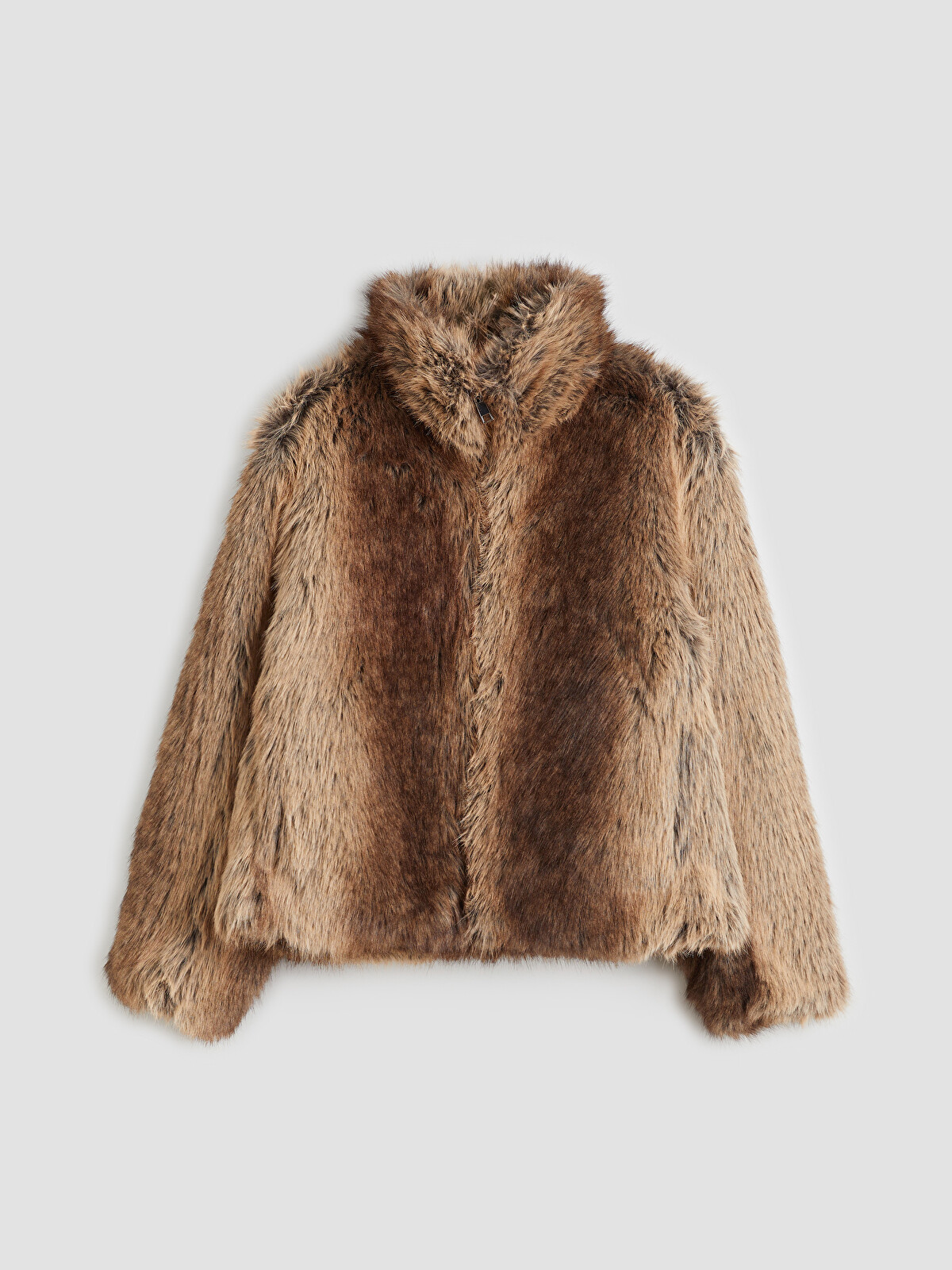 XSIDE Funnel Neck Women's Fur Coat - W5I731Z8-CTX - LC Waikiki