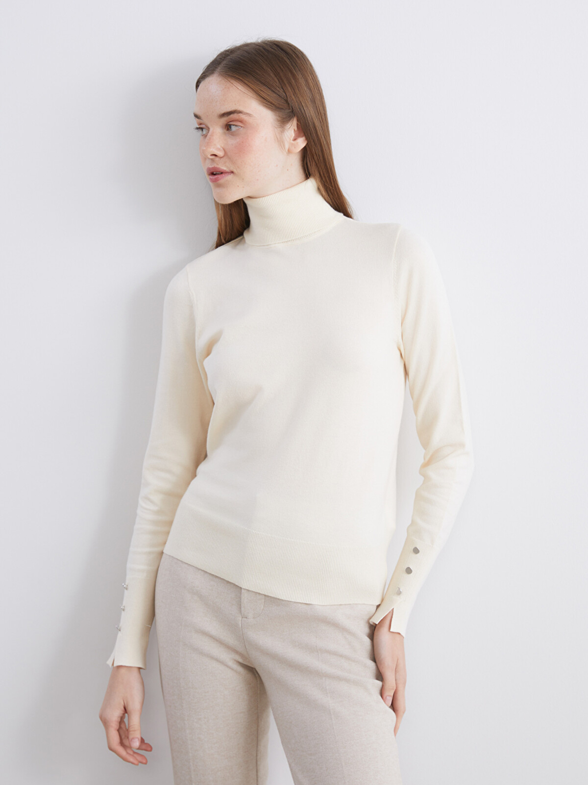 LCW Vision Turtleneck Women's Knitwear Sweater - W5I775Z8-FDL | LC