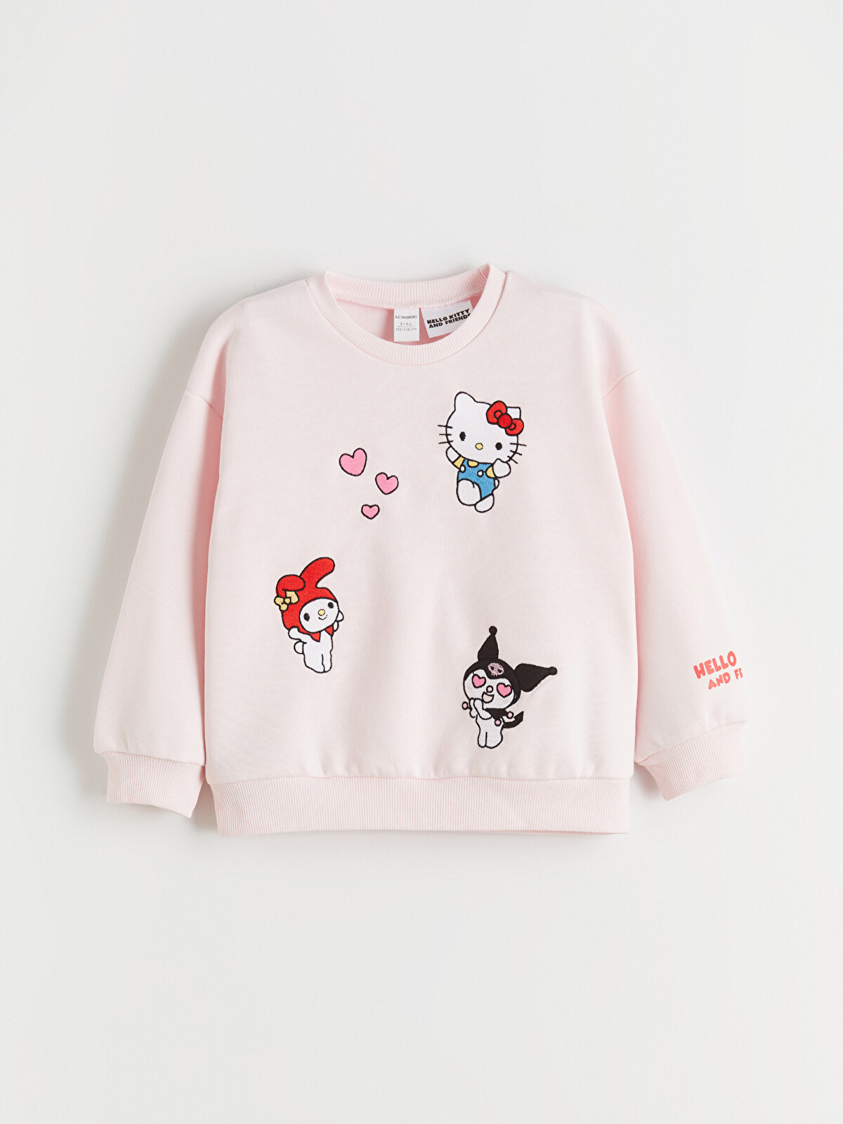 LCW Kids Hello Kitty Licensed Girls' Thick Sweatshirt - W5I803Z1