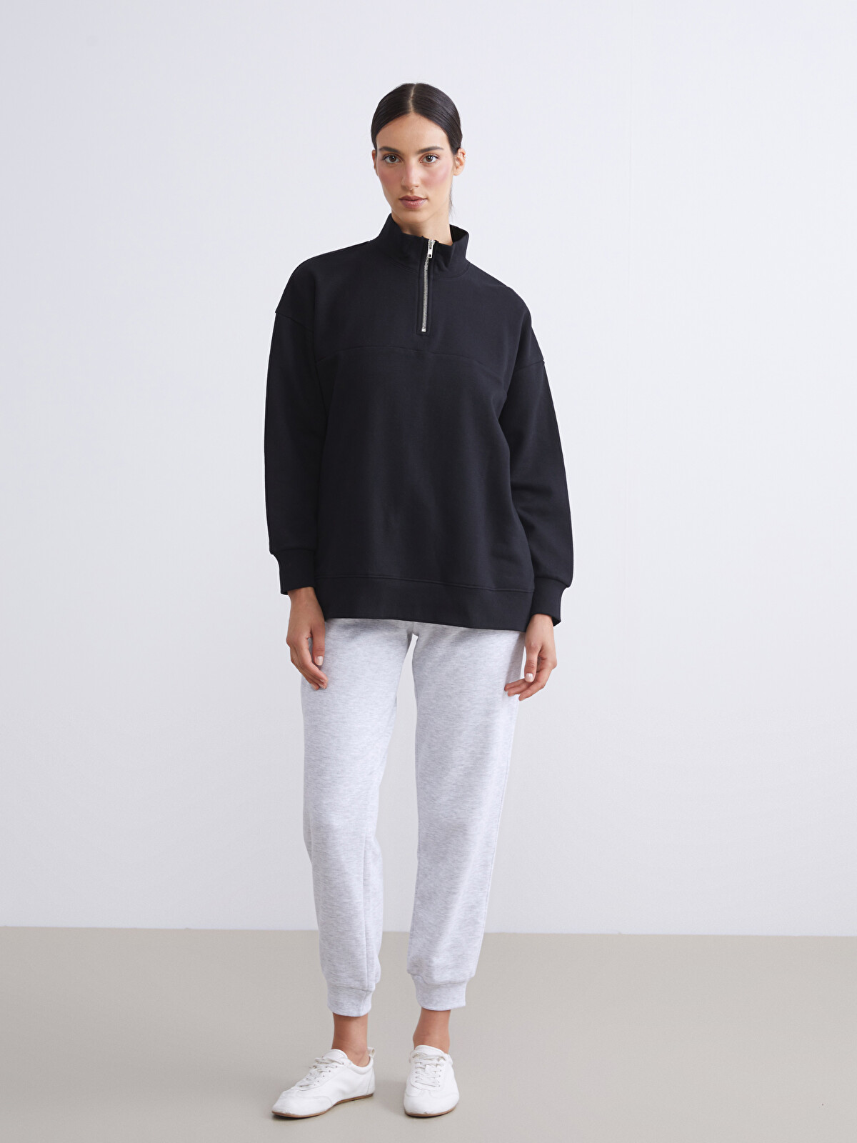 LCW Modest Elastic Waist Women's Thick Jogger Sweatpants