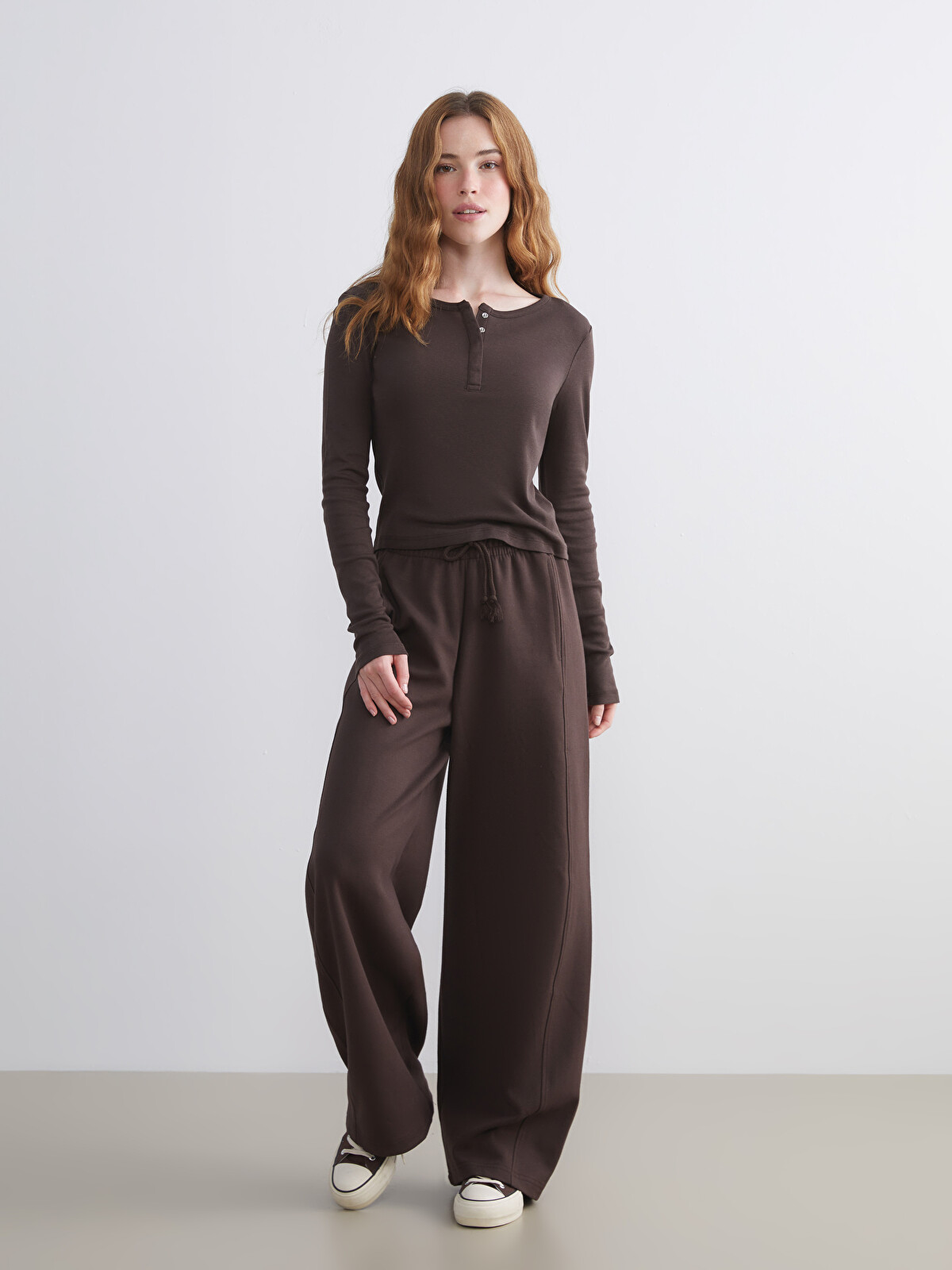 【mie】CLANE XSIDE Beli Lastikli Geniş Paça Kadın Eşofman Altı - W5I916Z8-ZHA | LCW