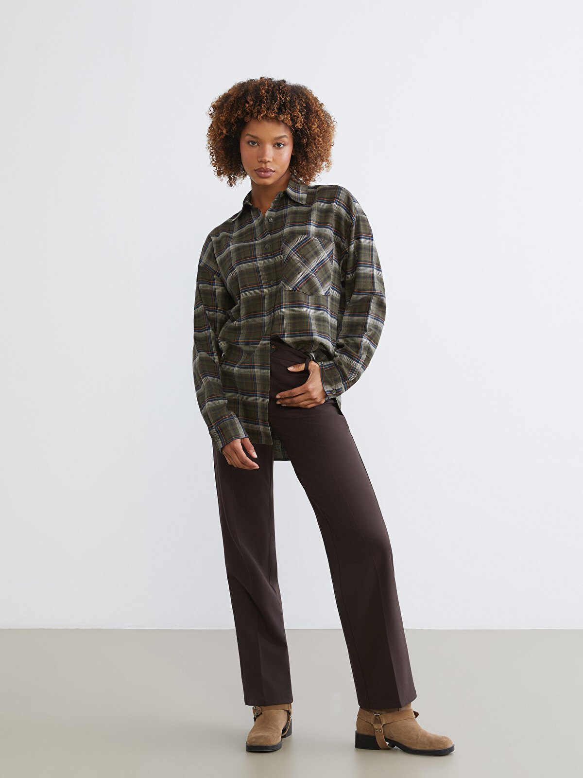 XSIDE Regular Fit Wide Leg Women's Trousers - W5IA94Z8-9A1 | LC