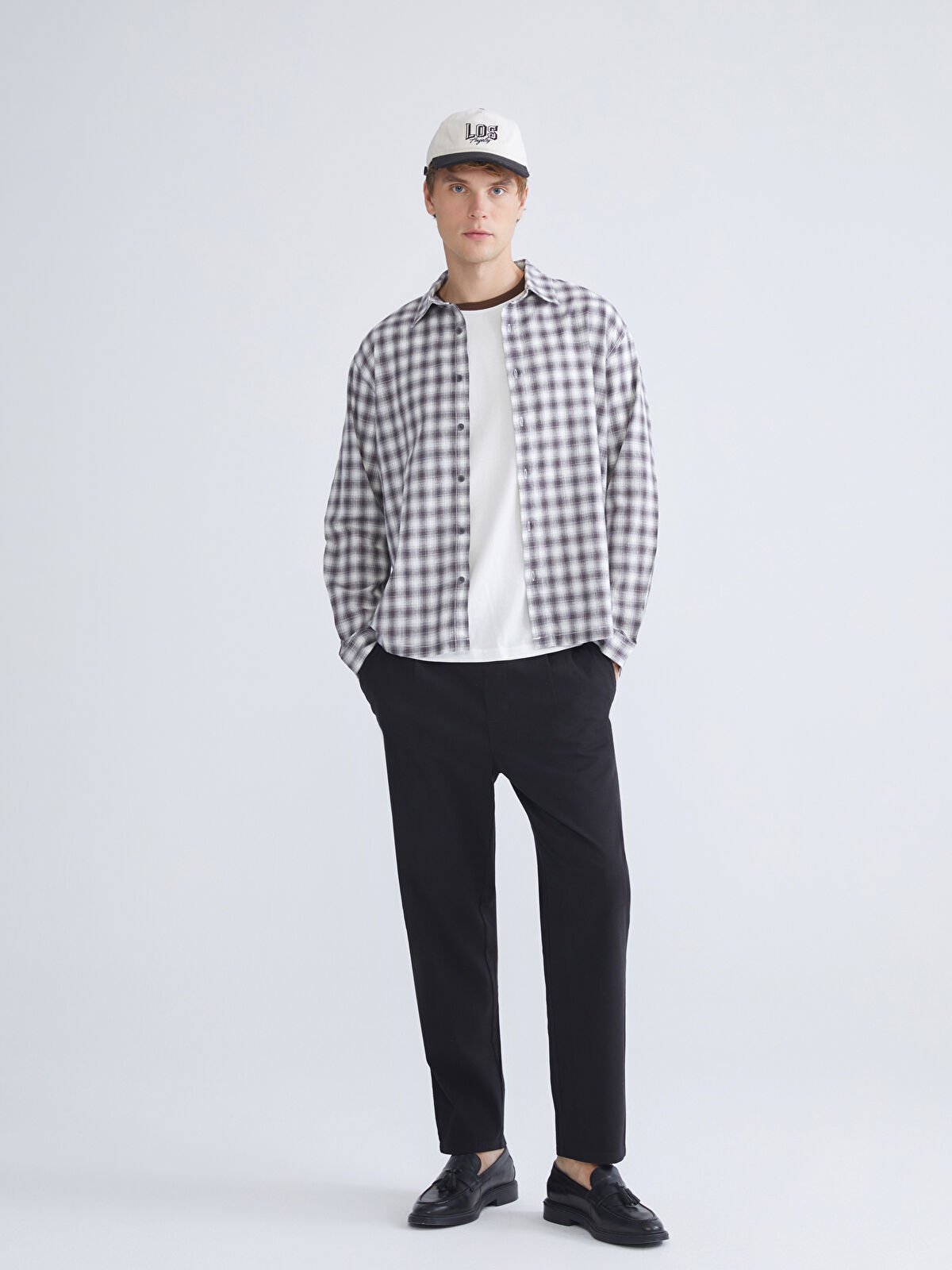 XSIDE Siyah Standart Kalıp Gabardin Erkek Pantolon - W5IB88Z8-RQL