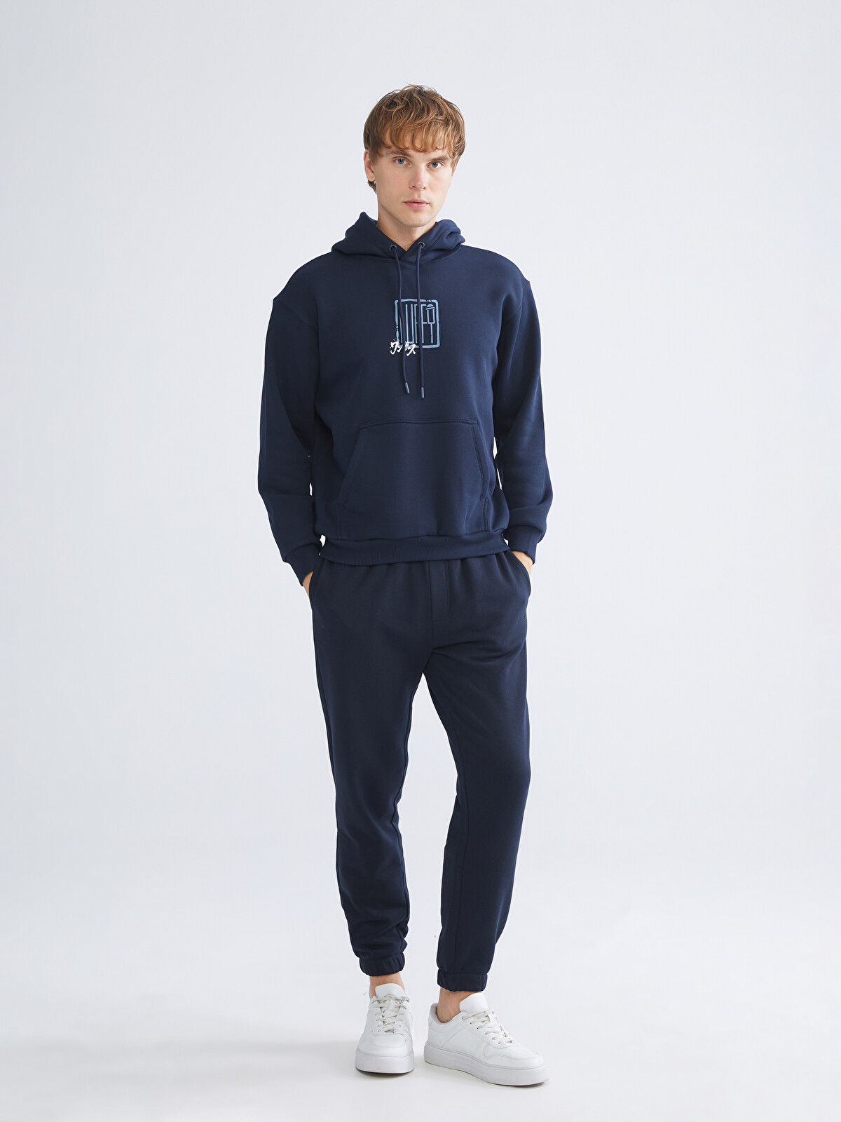 XSIDE Baskılı Kapüşonlu Erkek Sweatshirt - W5ID08Z8-YRV | LC Waikiki
