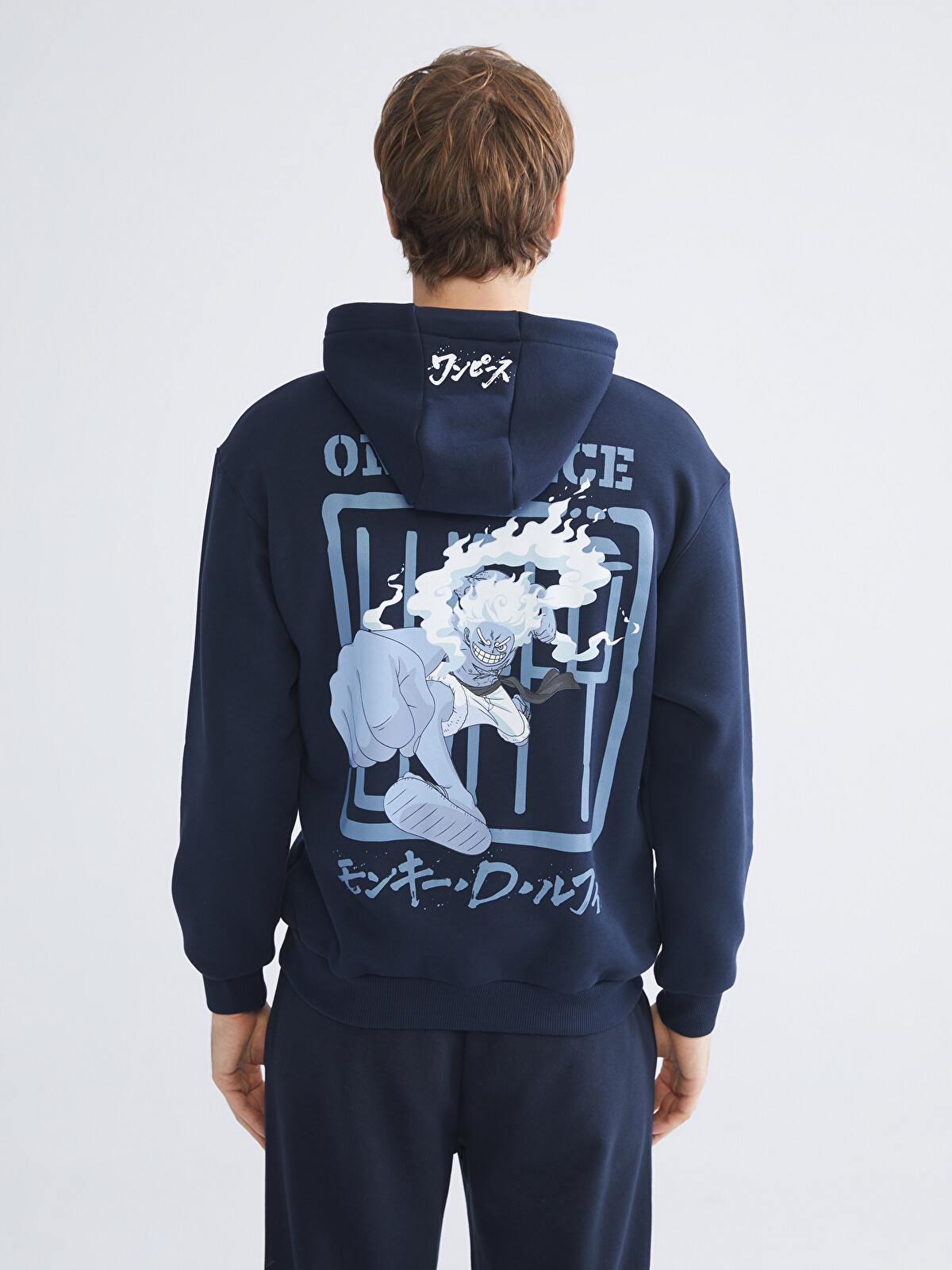 XSIDE Lacivert Baskılı Kapüşonlu Erkek Sweatshirt - W5ID08Z8-YRV | LCW