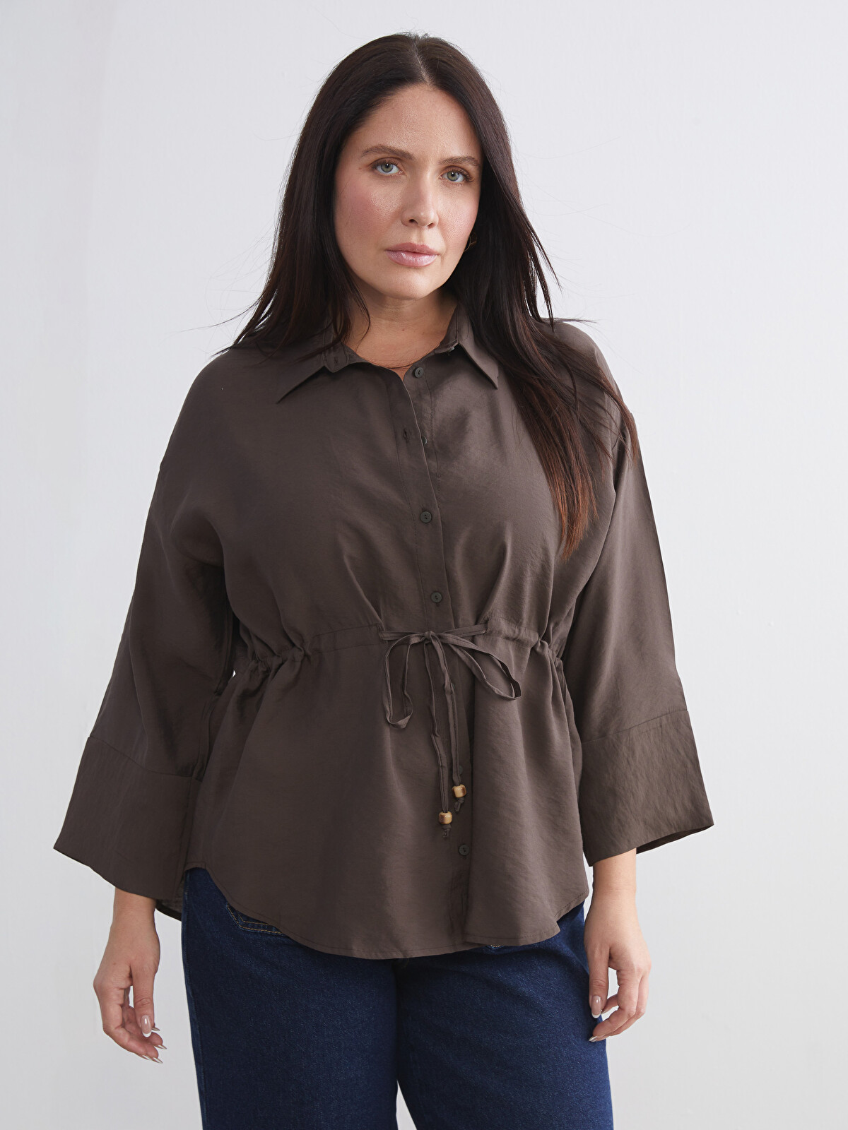 LCWAIKIKI Classic Oversize Modal Blend Women's Shirt - W5IN77Z8