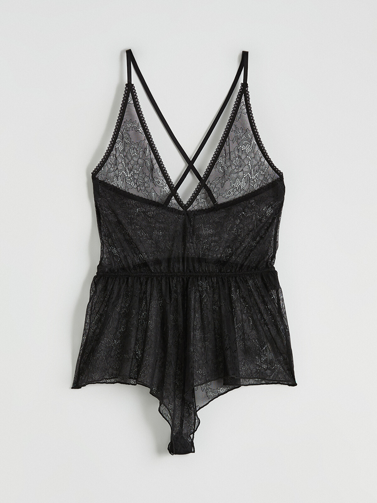 LCW DREAM Siyah V Yaka Dantelli Bodysuit - S62677Z8-CVL | LCW