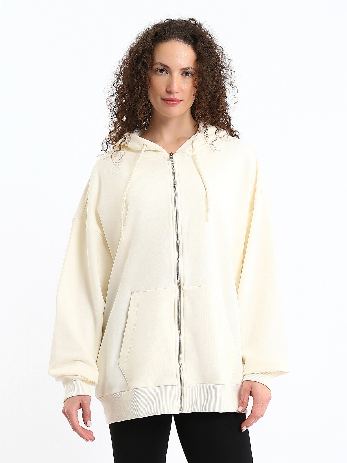 XSIDE Hooded Oversize Women's Zipper Sweatshirt - W5IU10Z8-DS3