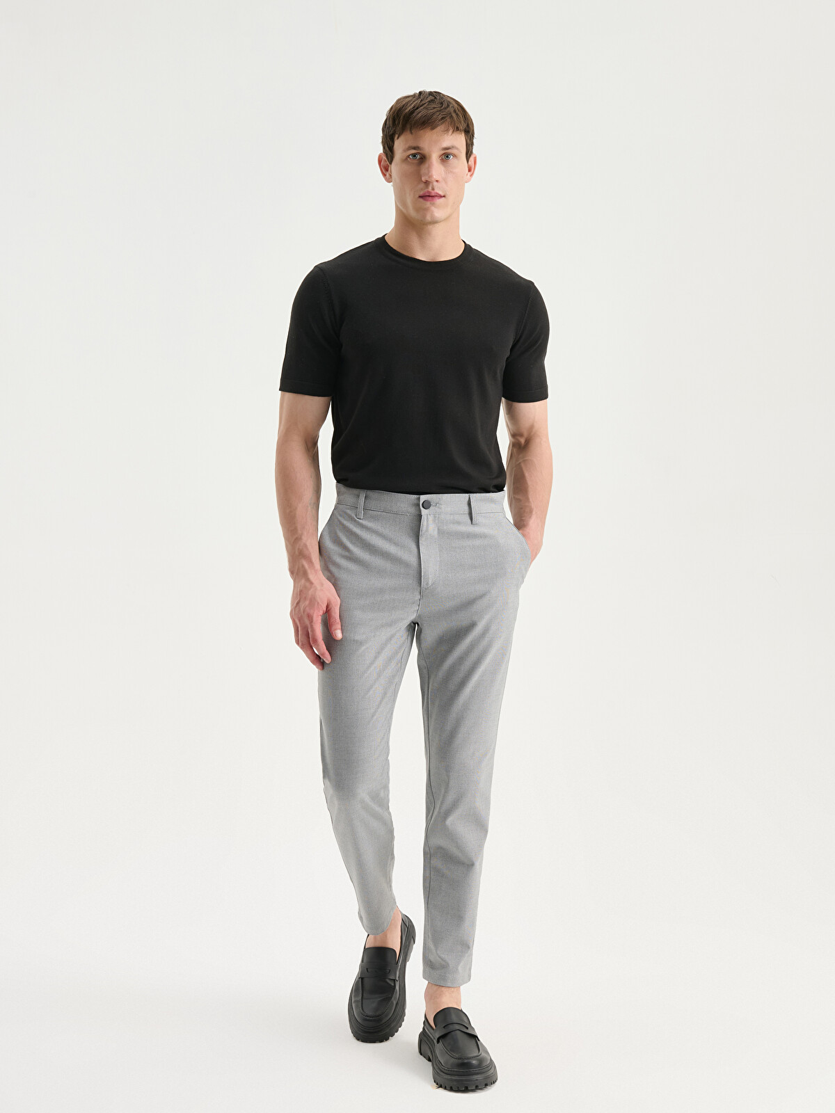 LCW Vision Slim Fit Men's Trousers - W5J531Z8-DBQ | LC Waikiki