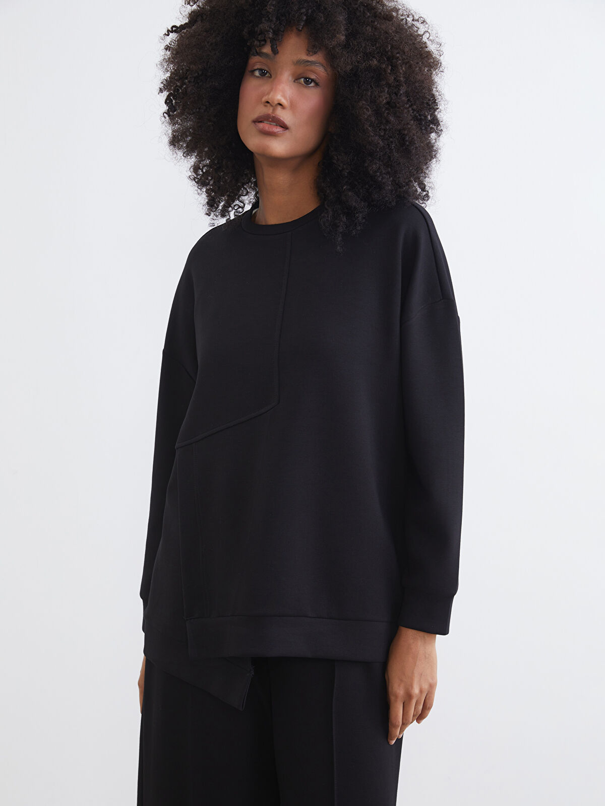 Yukiharu KOOR SPORT Bisiklet Yaka Soft Touch Kadın Spor Sweatshirt