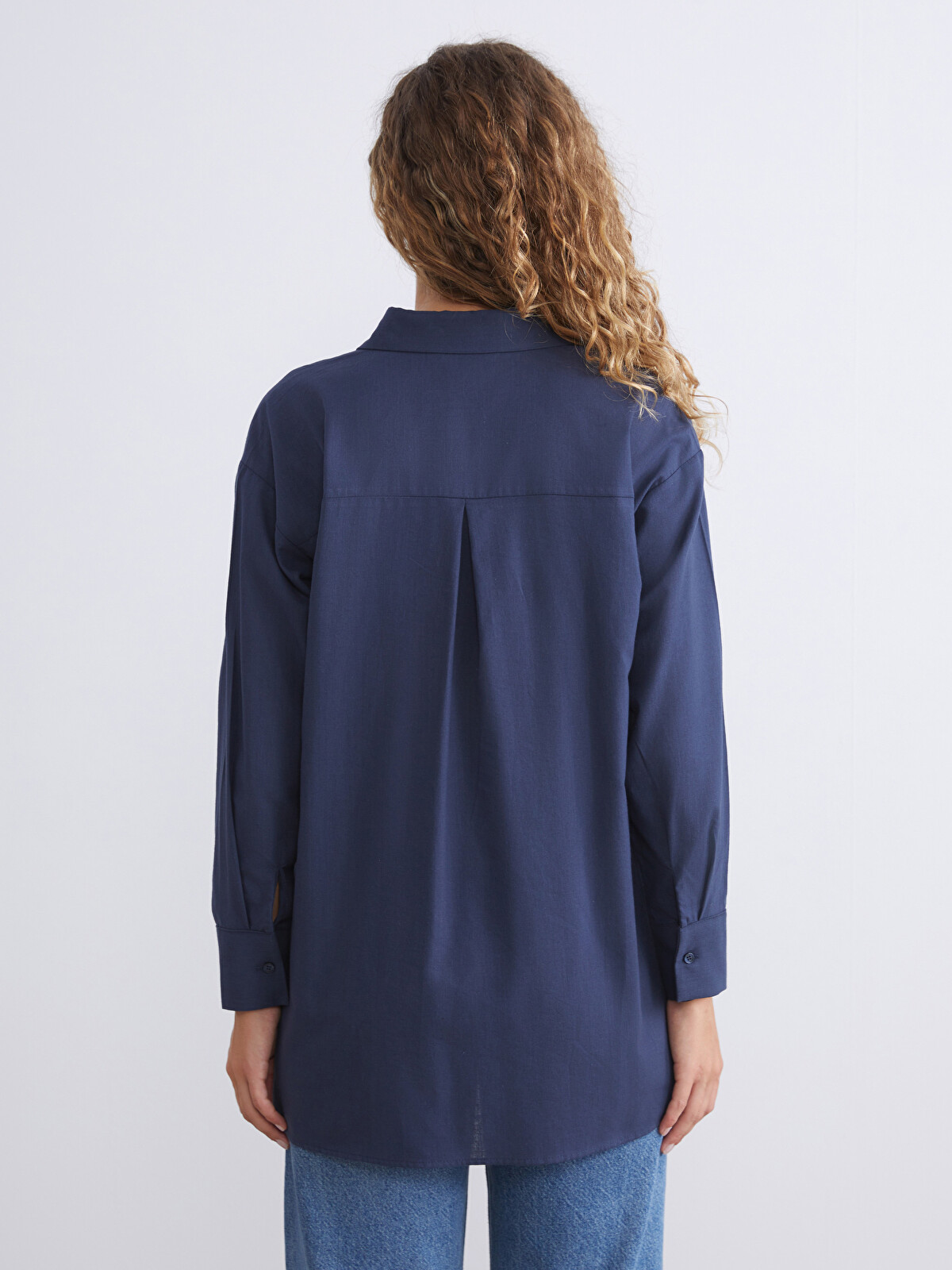 LCW Modest Loose Fit Women's Shirt Tunic - W5JN02Z8-CX1 - LC Waikiki