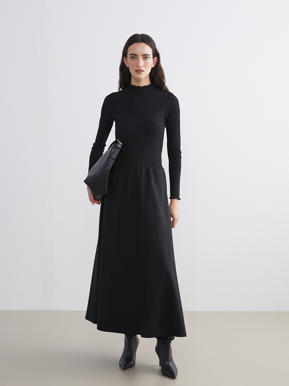 LCW Modest Beli Lastikli Kloş Etek - W5JO31Z8-CVL | LCW