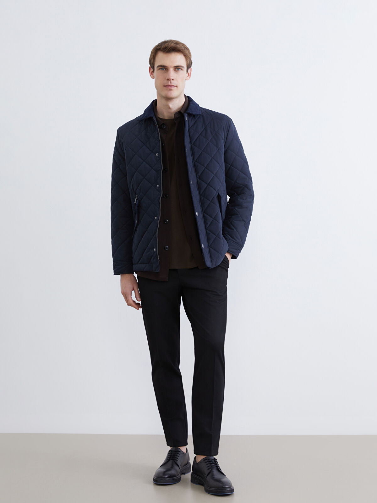 SOUTHBLUE Standart Kalıp Kadife Yaka Süet Erkek Mont - W5JO76Z8