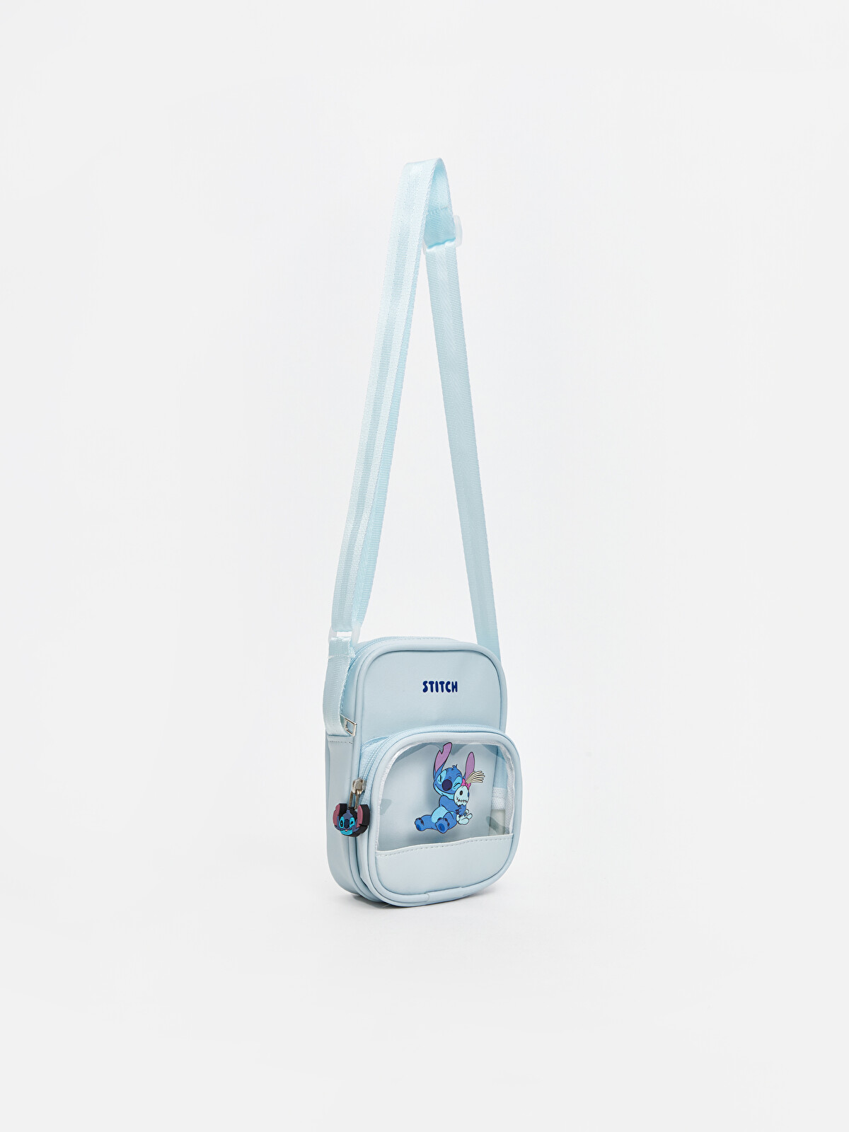 LCW ACCESSORIES Mavi Lilo ve Stitch Baskılı Kız Çocuk Omuz Çantası