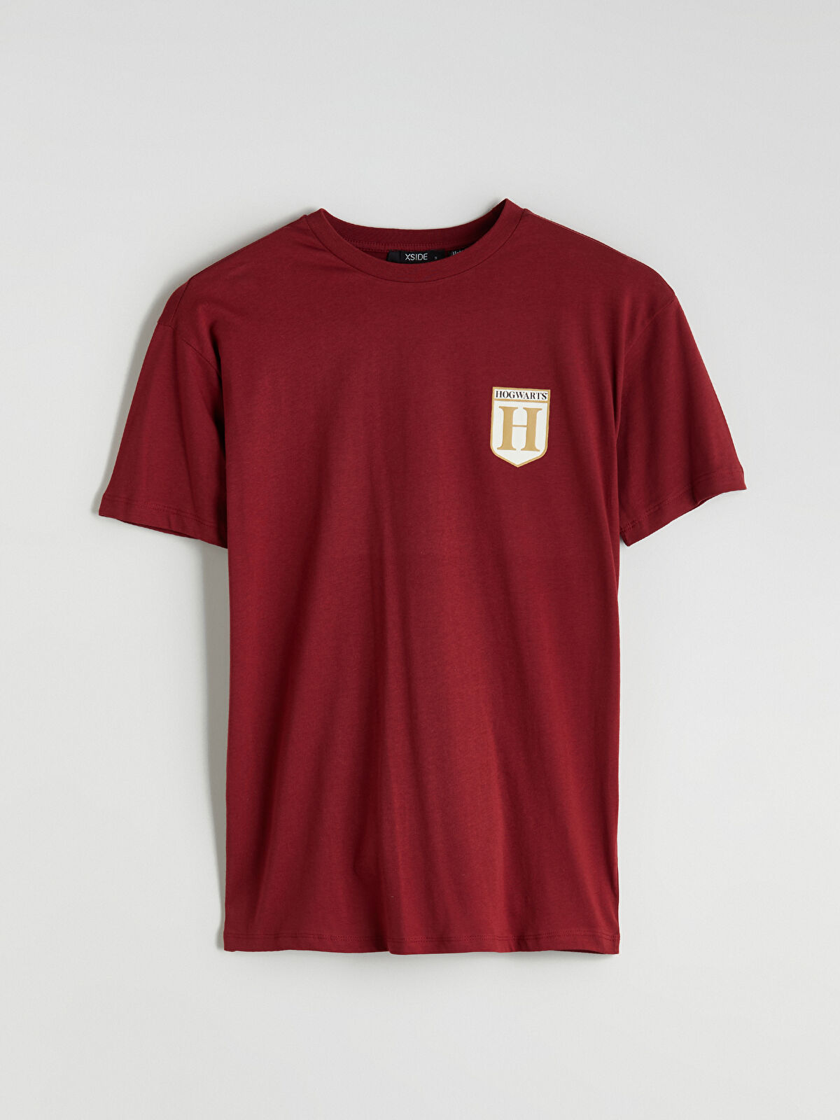 XSIDE Bordo Bisiklet Yaka Harry Potter Baskılı Kadın Tişört