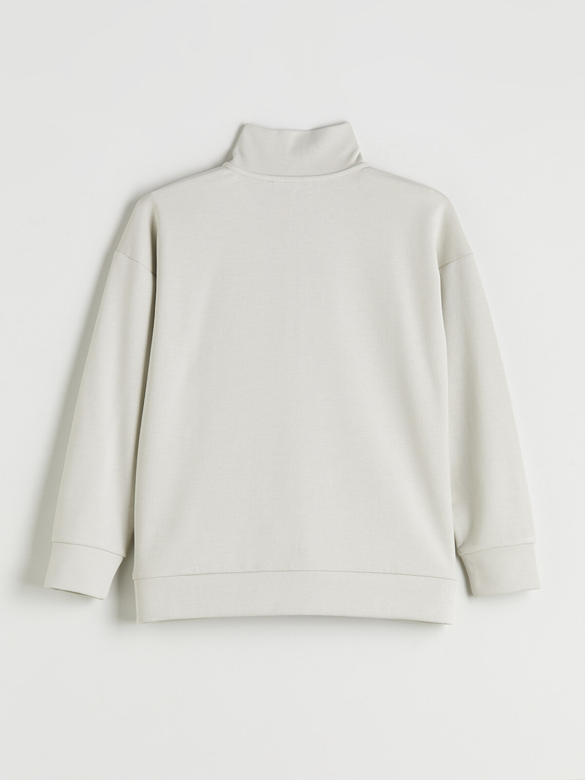 LCW EVERYDAY Gri Dik Yaka Kadın Sweatshirt - W5K792Z8-G7L | LCW