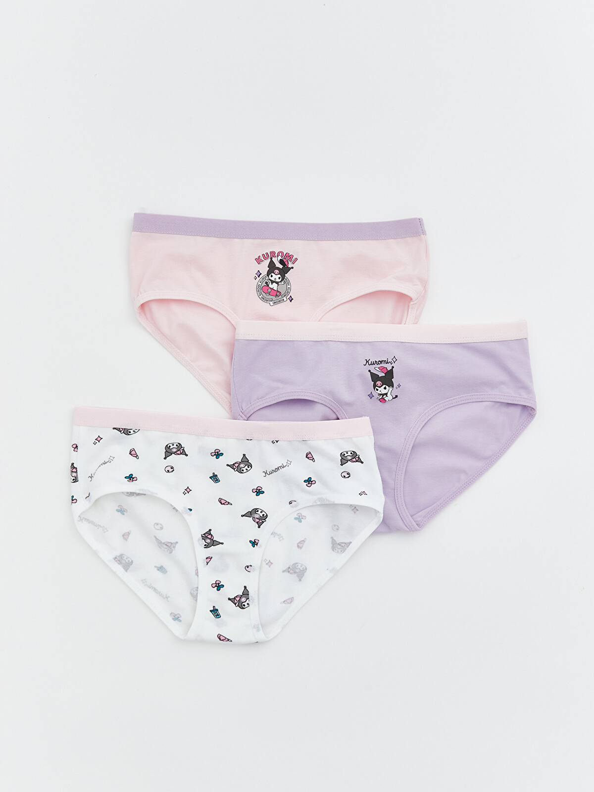 LCW Kids Kuromi Printed Girls' Knickers 3-Pack - W5K825Z4-JH4 | LC