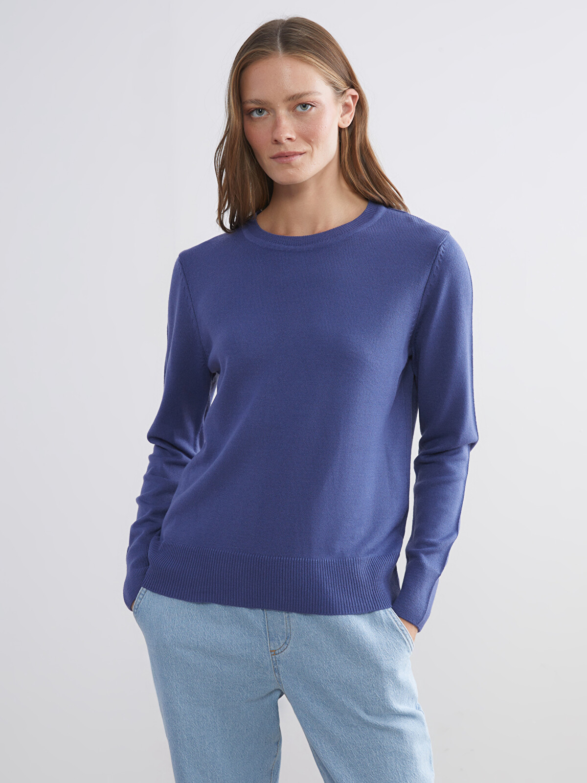 LCW Comfort Bisiklet Yaka Kadın Triko Kazak - W5KD85Z8-H7U | LC