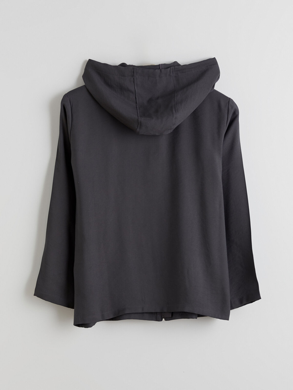 LCWAIKIKI Classic Antrasit Kapüşonlu Kadın Hırka - W5KM25Z8-HPL | LCW